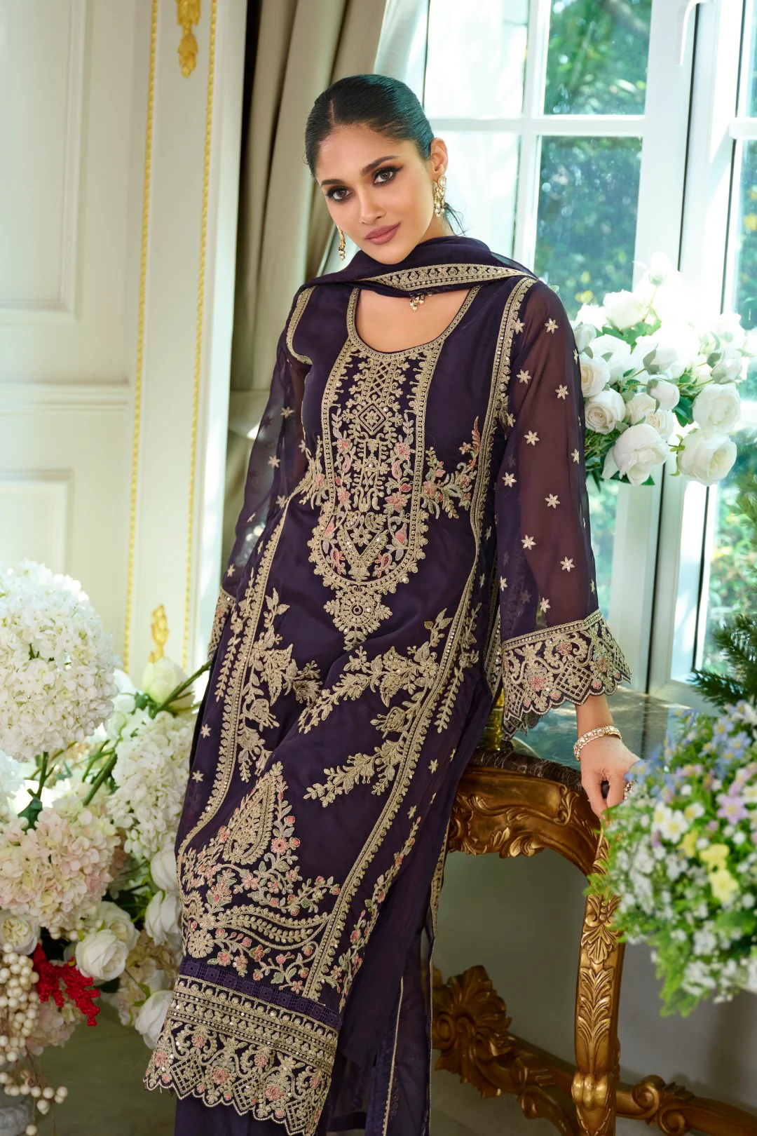 Ramneek orchid full work suit set - Image 5