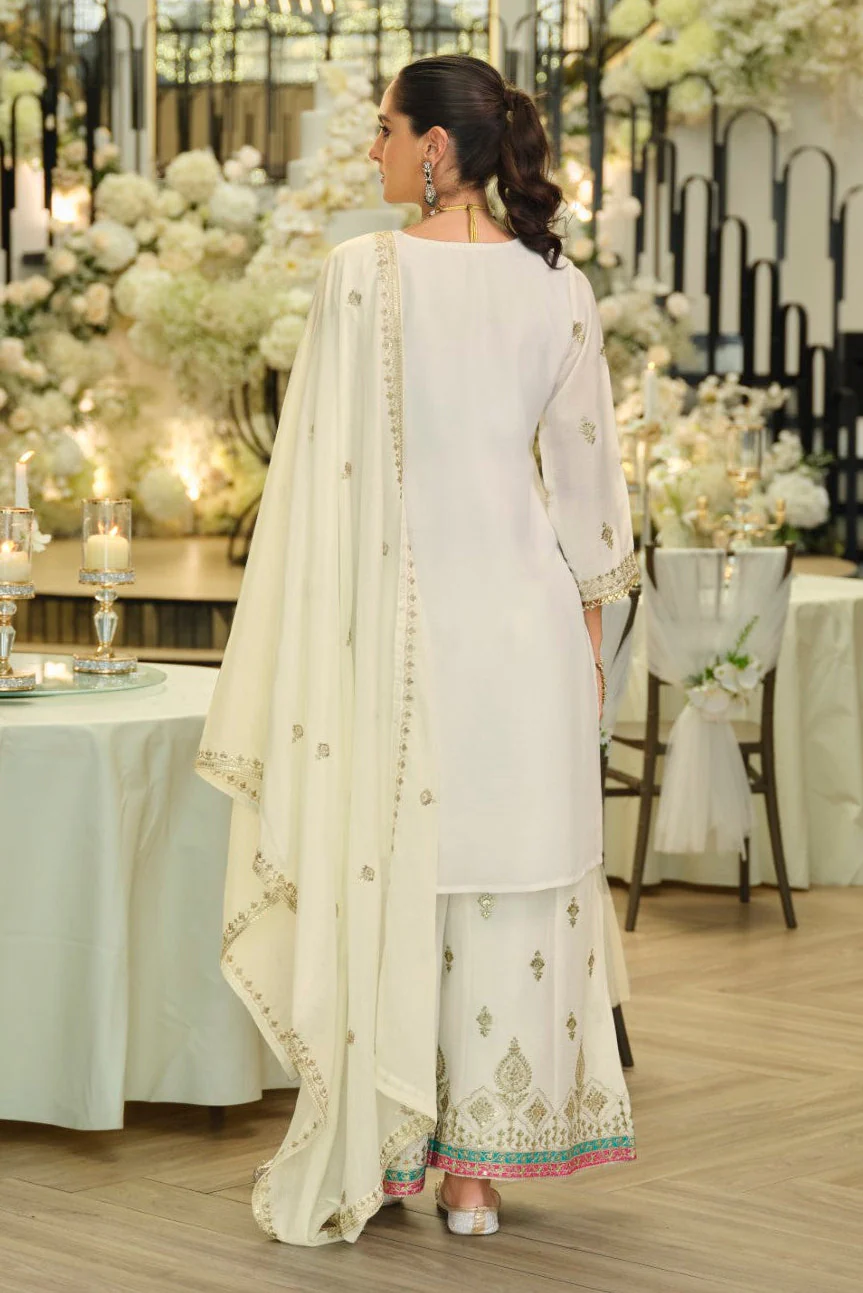Areesa Daisy Full Work Gharara Suit Set - Image 3