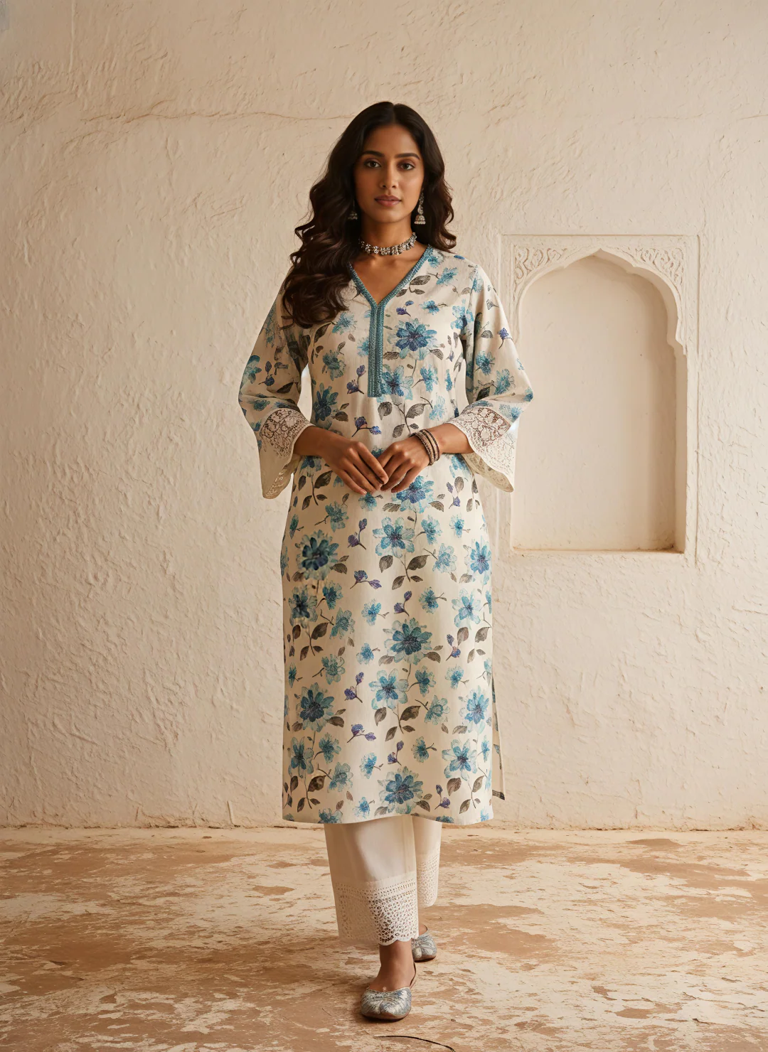 Swades Hibis cotton Kurta Pant set - Image 5