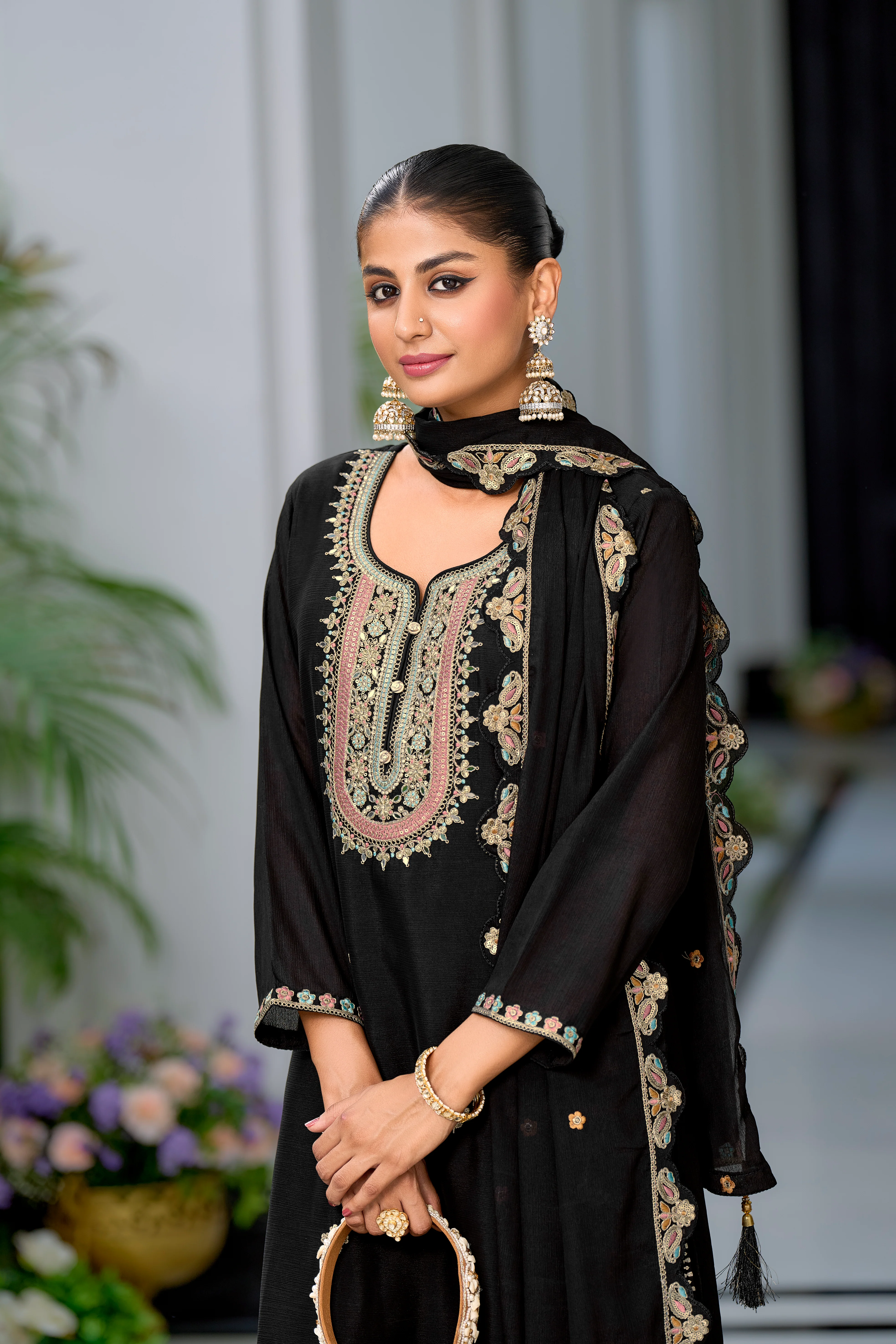 Farukh Onyx Full Work gharara Suit Set - Image 3