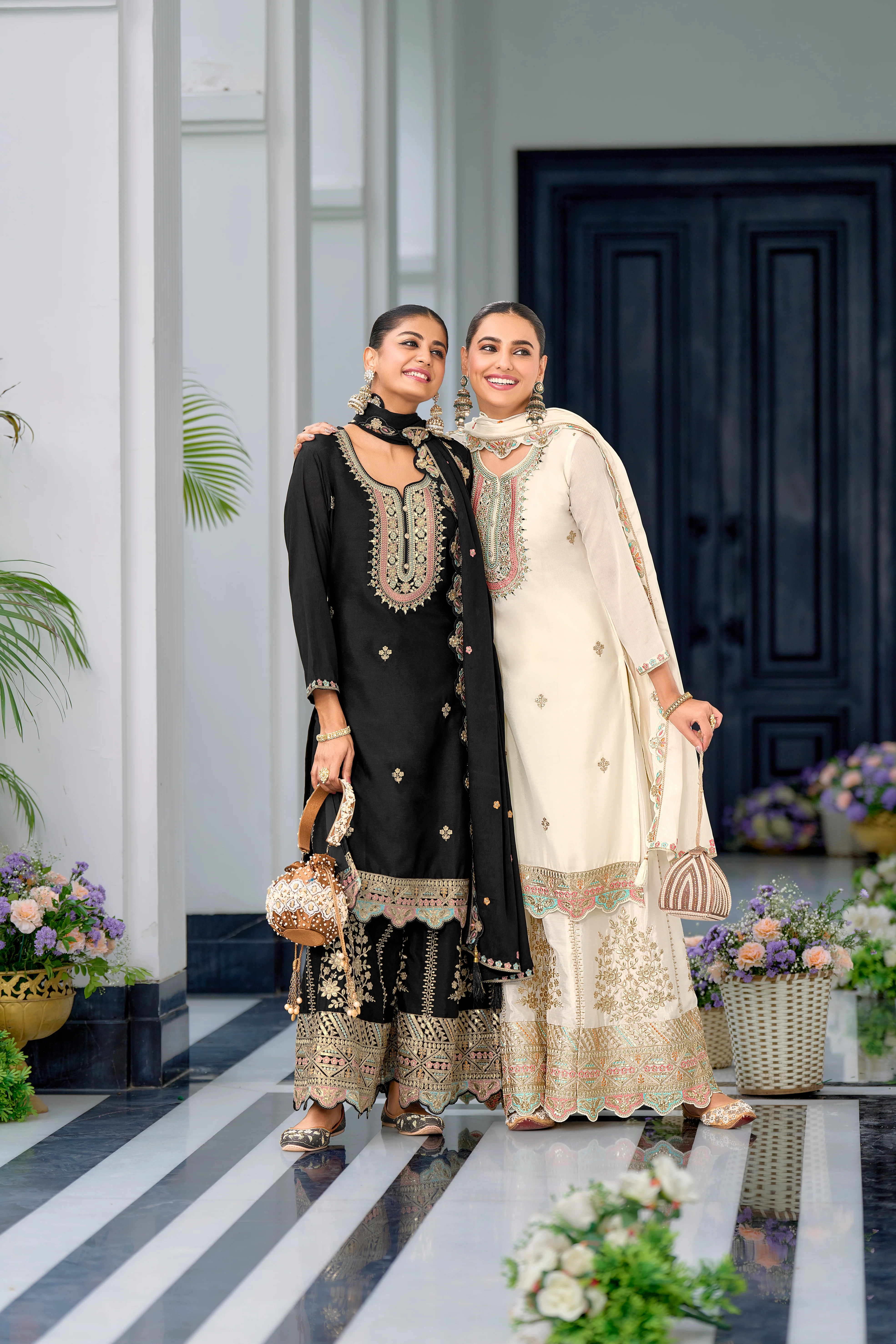 Farukh Onyx Full Work gharara Suit Set - Image 4