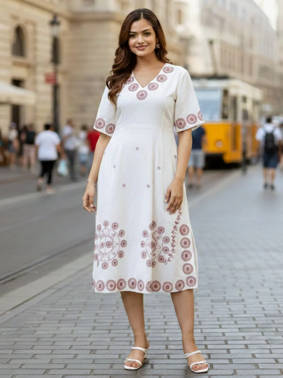 Viva daisy Embroidered Dress - Image 2