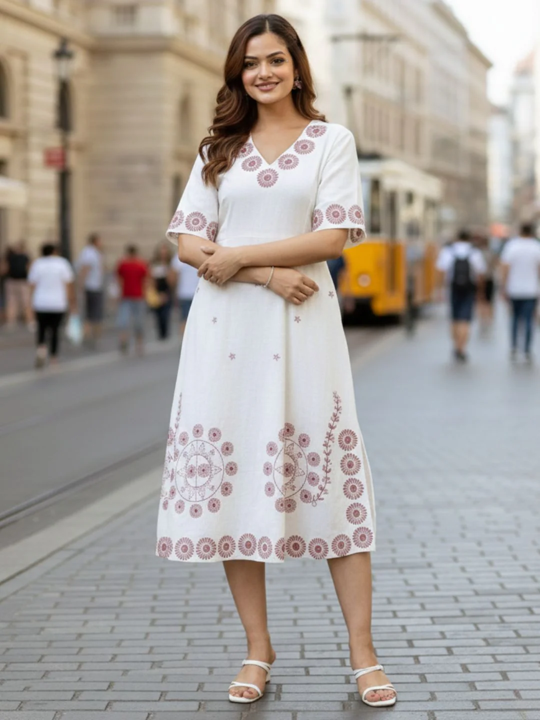 Viva daisy Embroidered Dress - Image 5