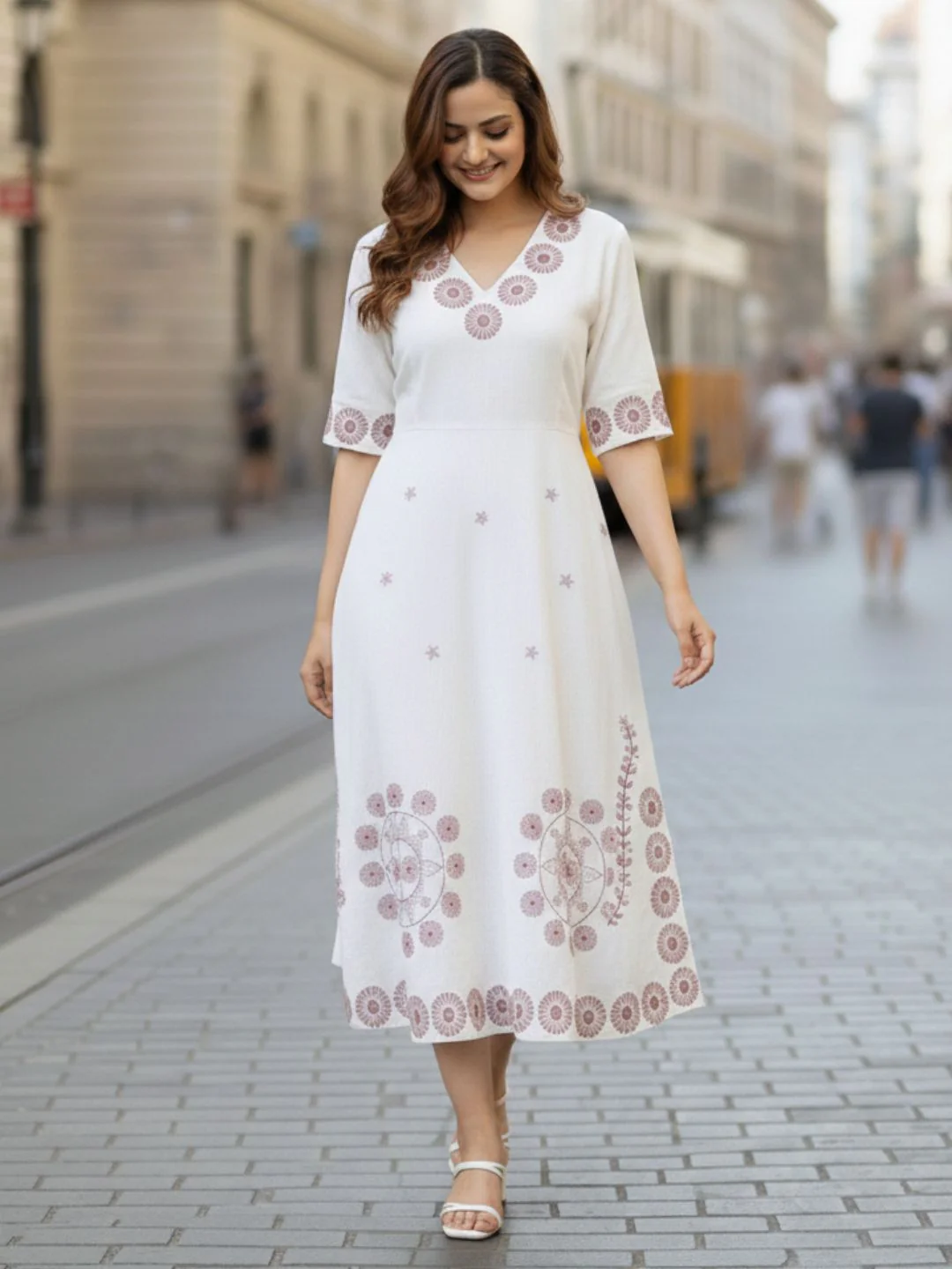 Viva daisy Embroidered Dress - Image 6