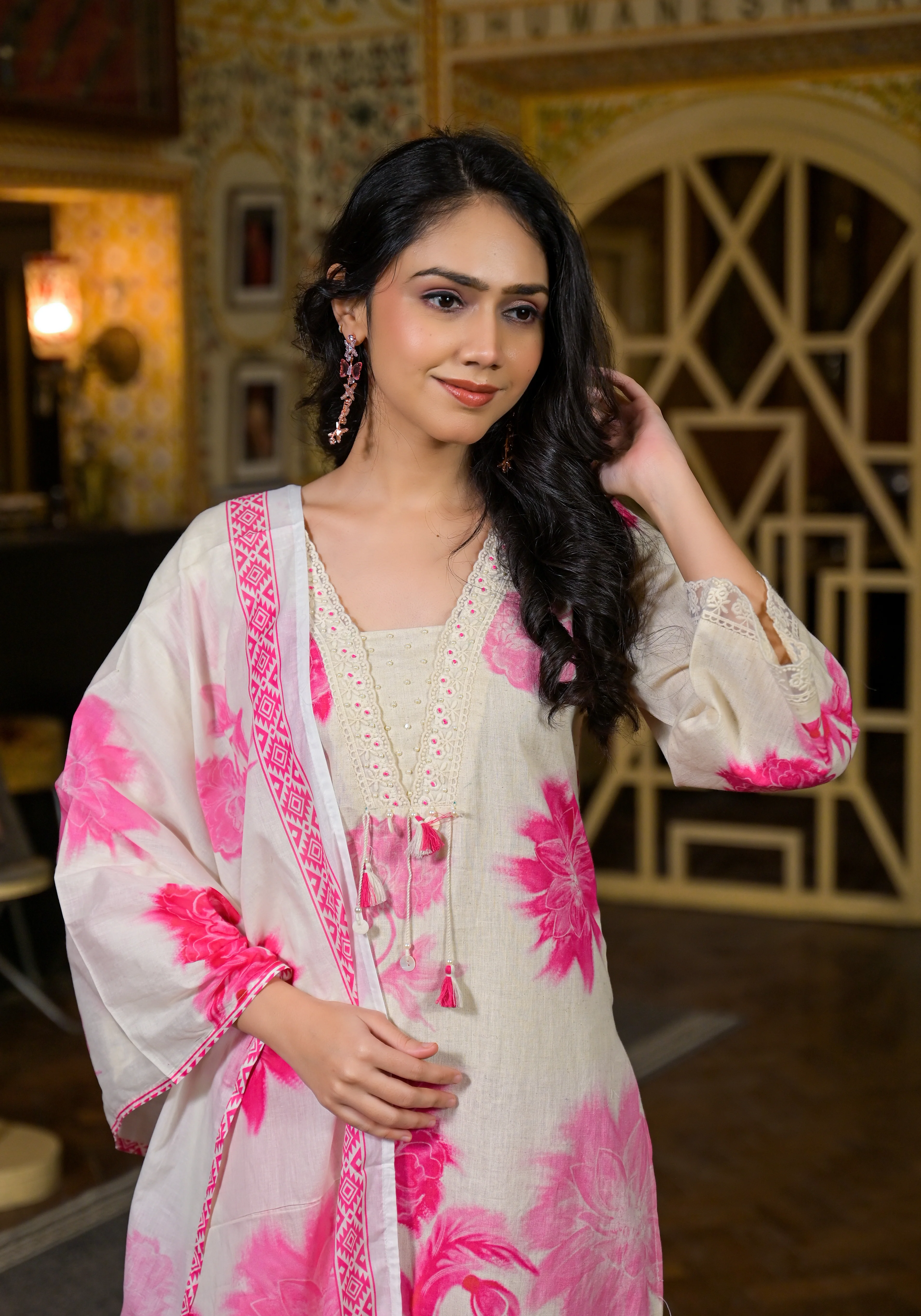 Punita Rose Pure Cotton Suit Set - Image 2