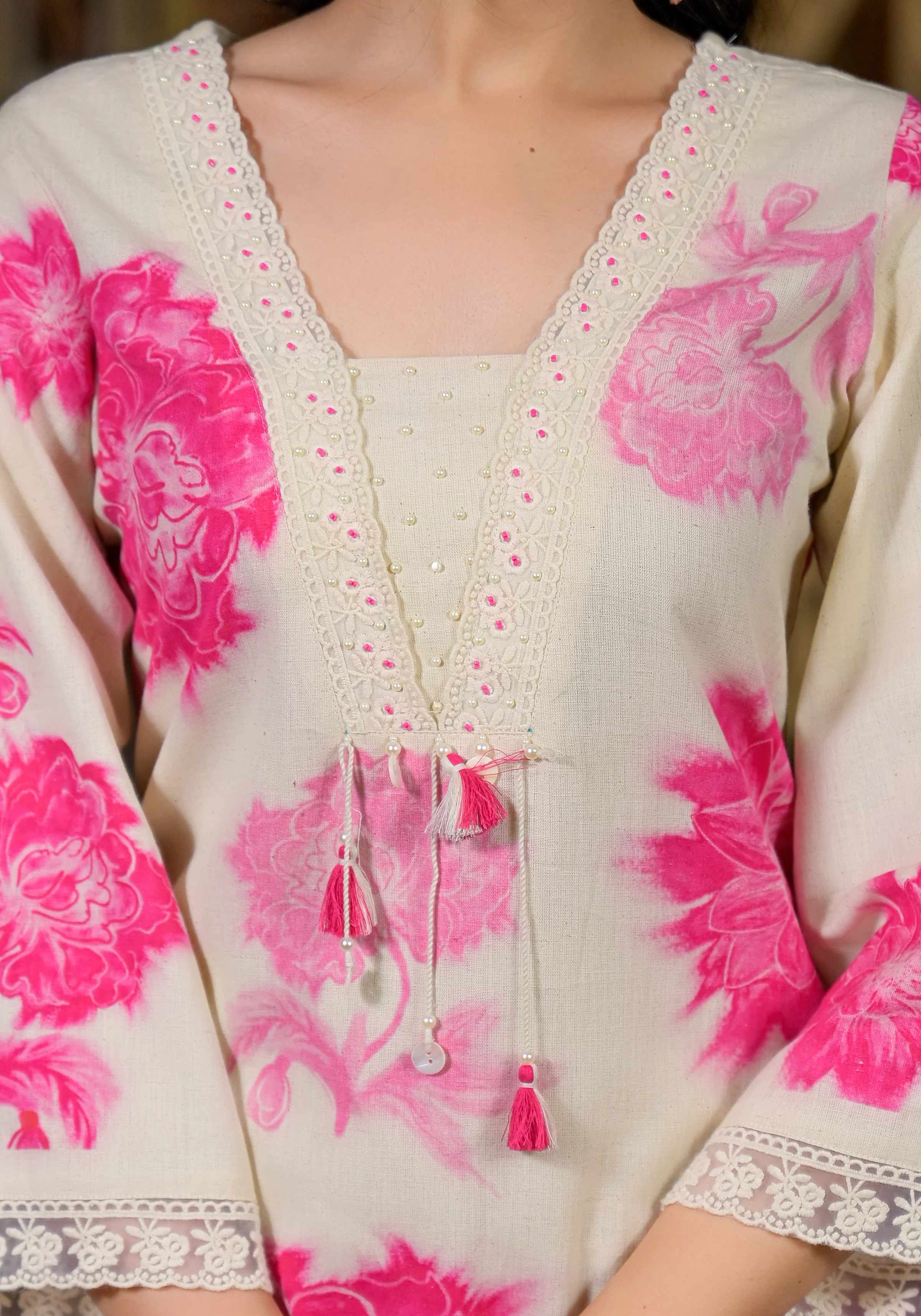 Punita Rose Pure Cotton Suit Set - Image 4