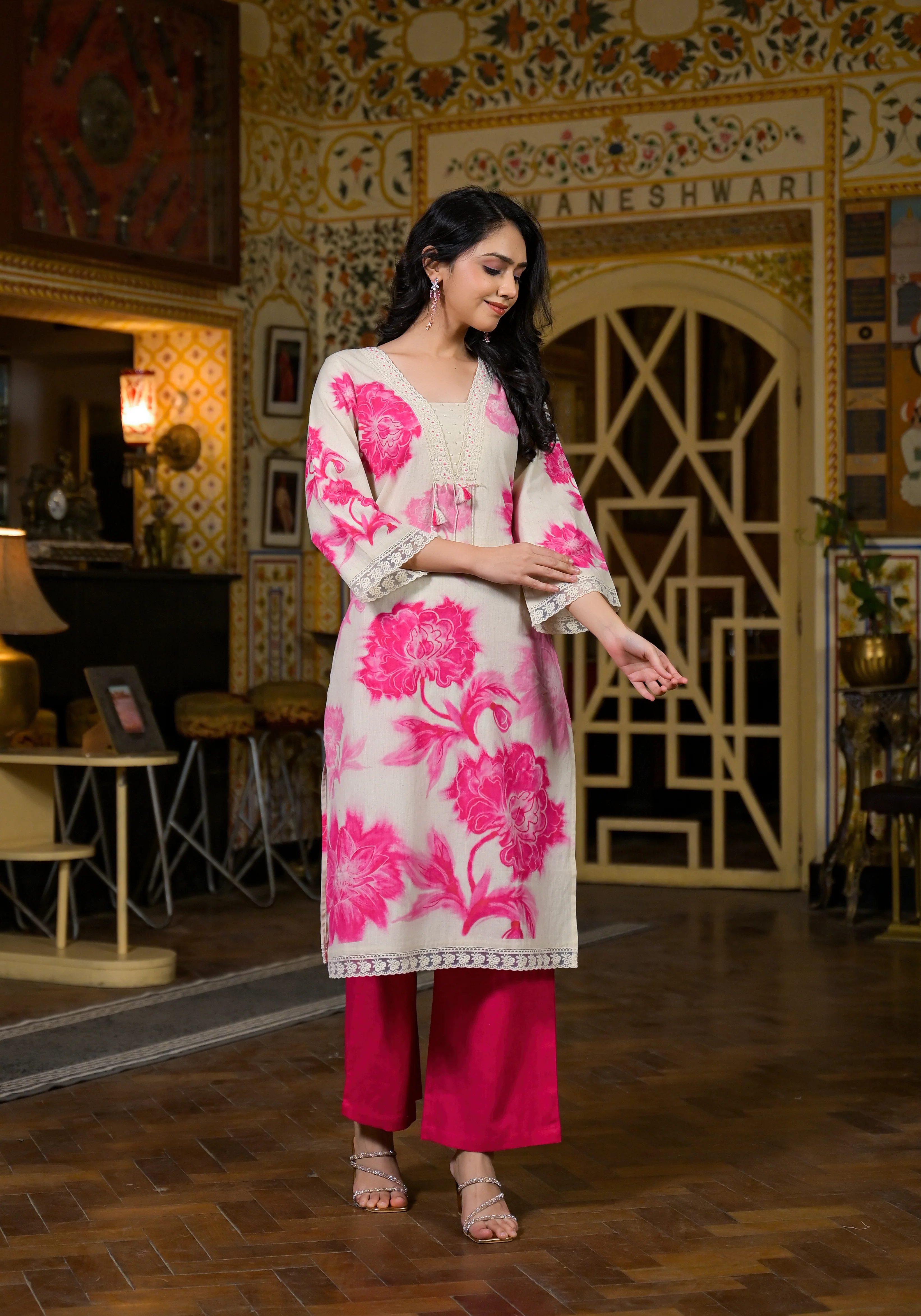 Punita Rose Pure Cotton Suit Set - Image 5