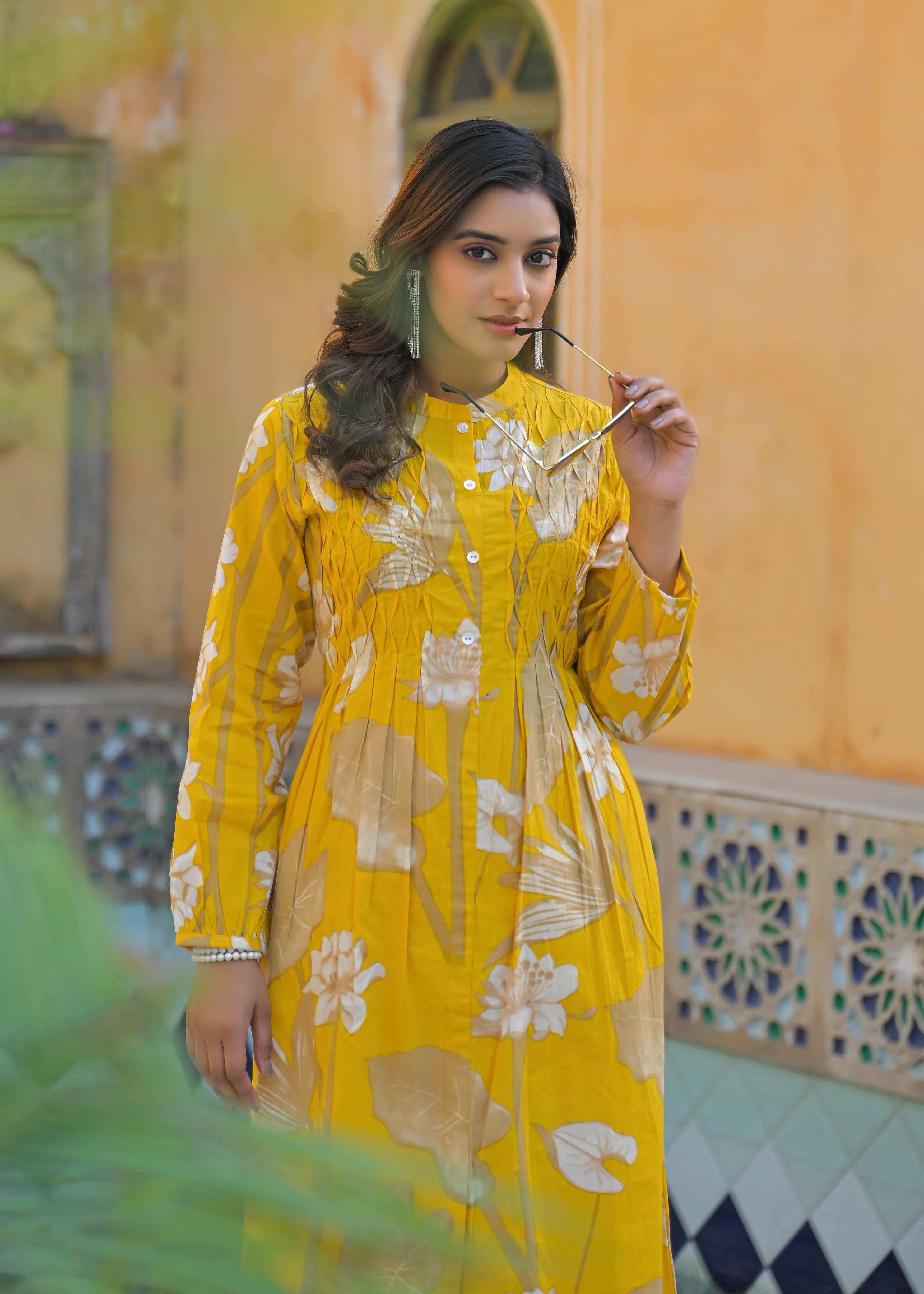 Yutika Amber Cotton Kurta Pant Set - Image 2