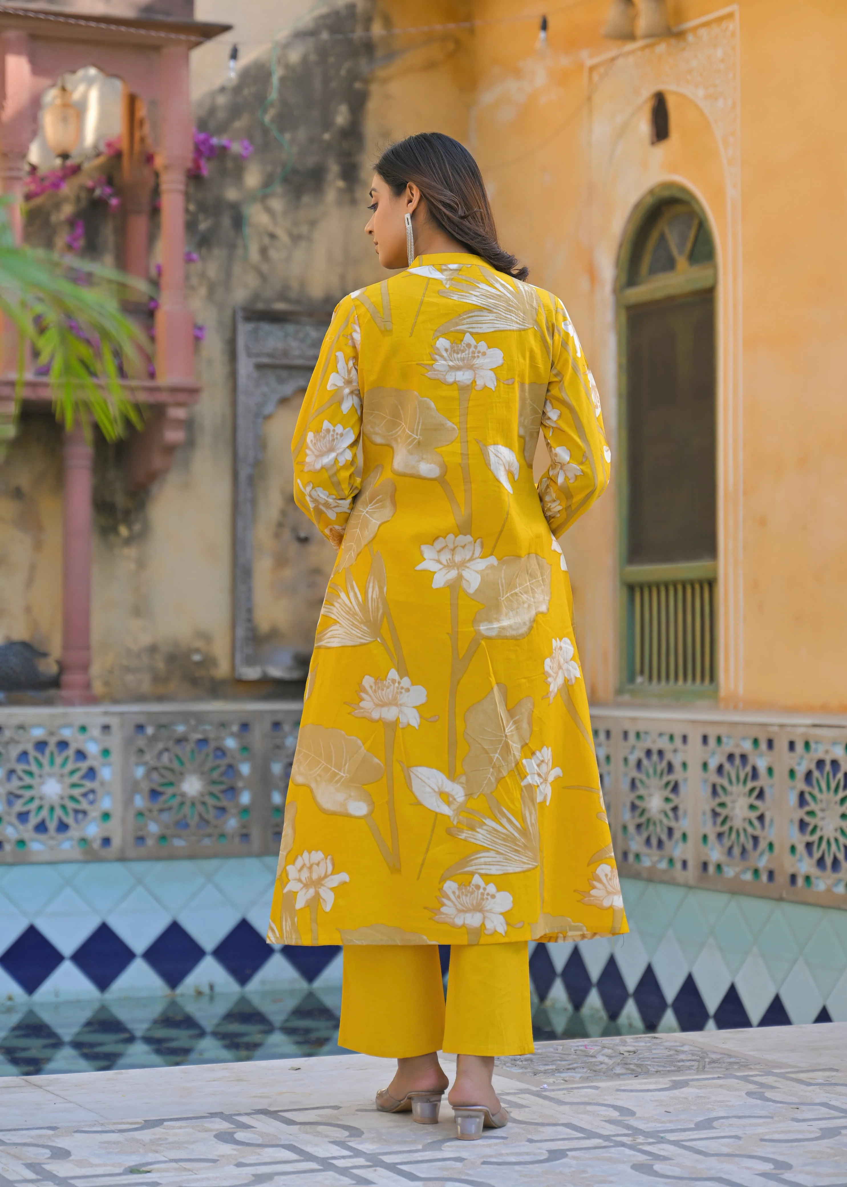 Yutika Amber Cotton Kurta Pant Set - Image 3
