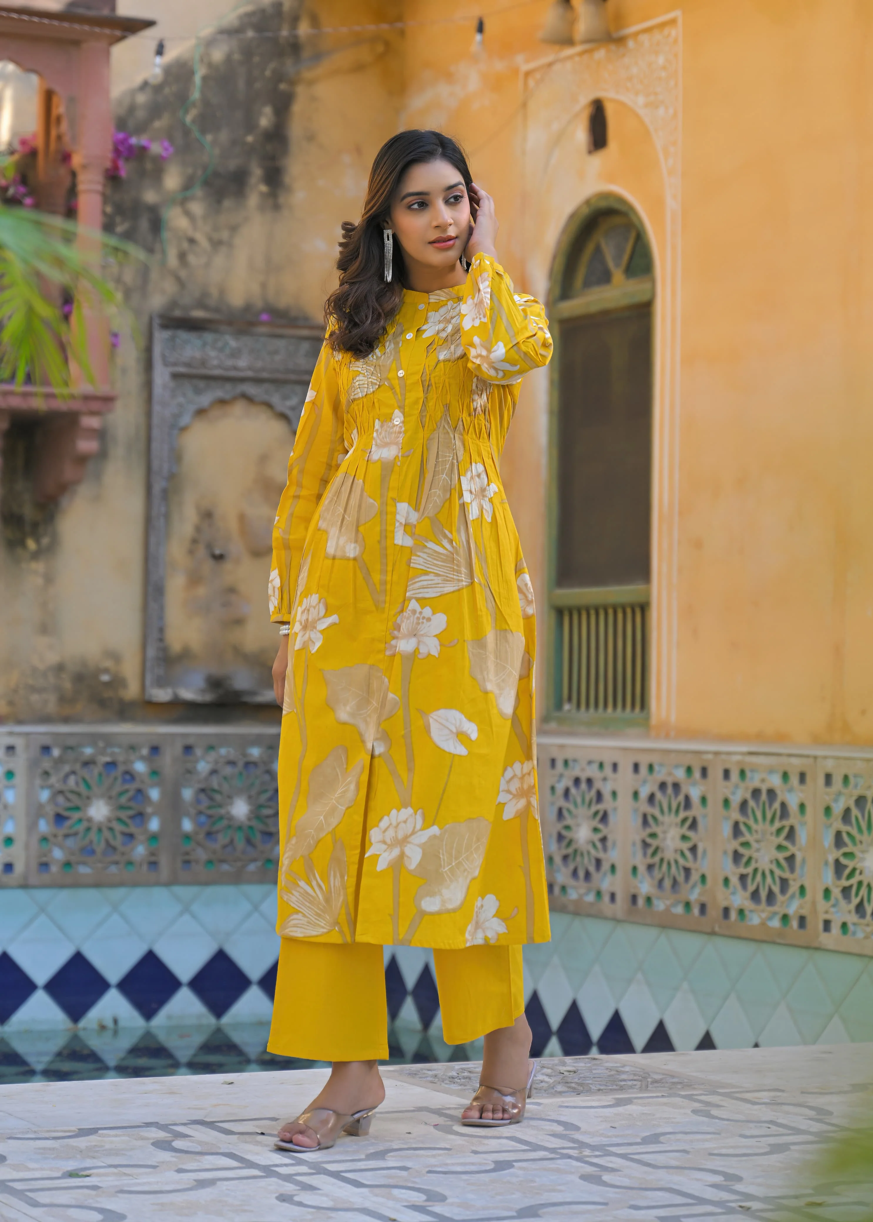 Yutika Amber Cotton Kurta Pant Set - Image 5