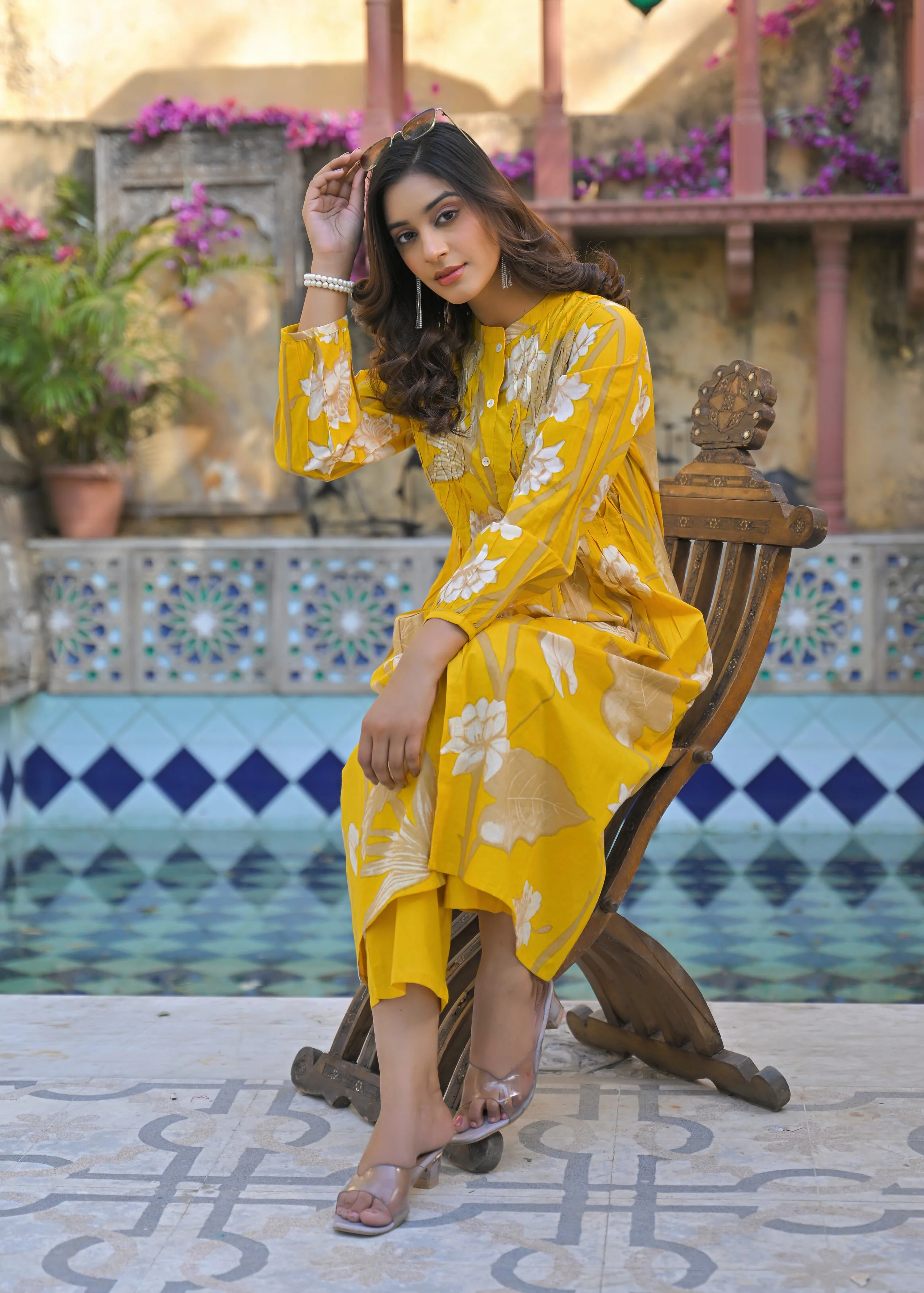 Yutika Amber Cotton Kurta Pant Set - Image 6