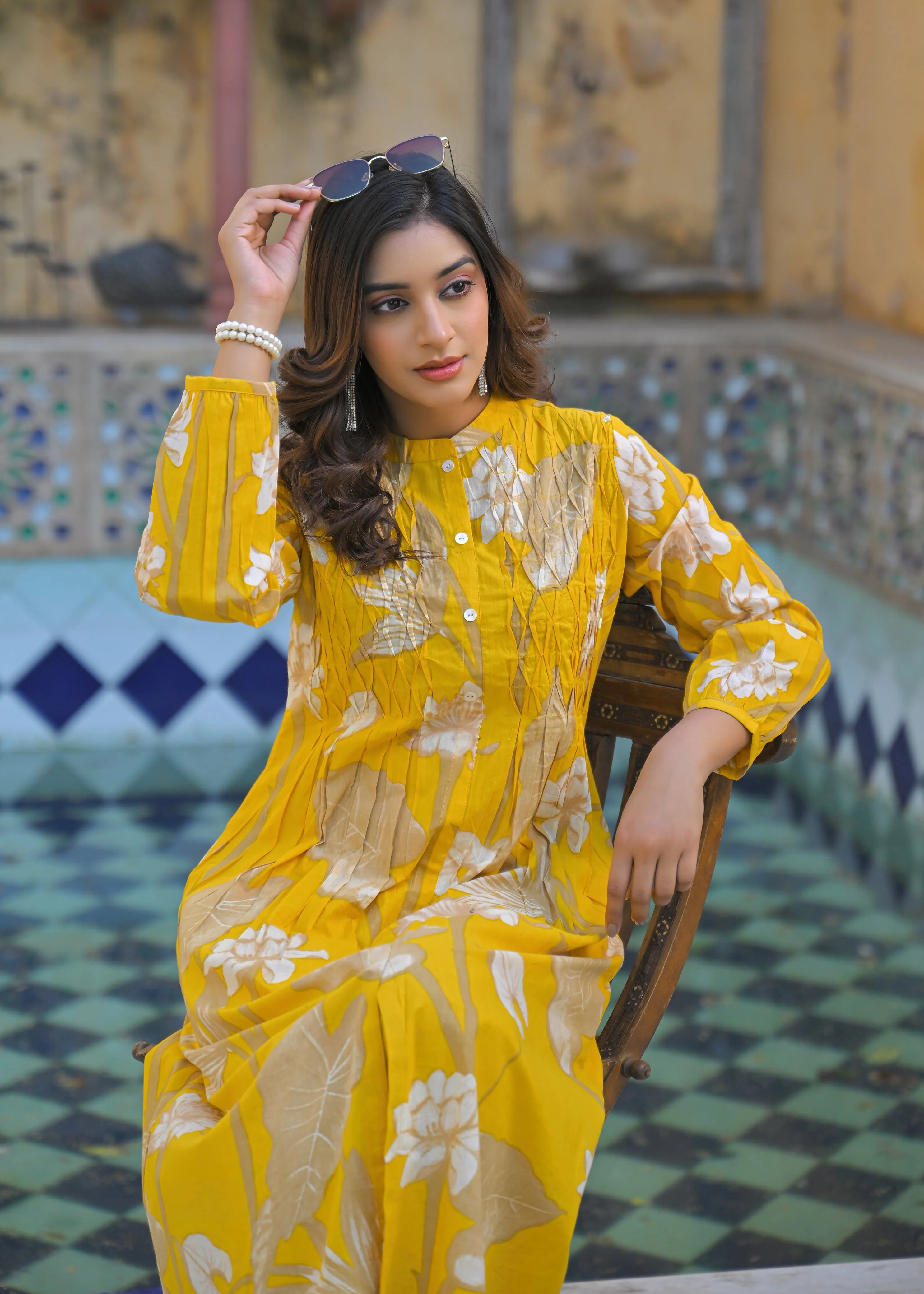 Yutika Amber Cotton Kurta Pant Set - Image 7