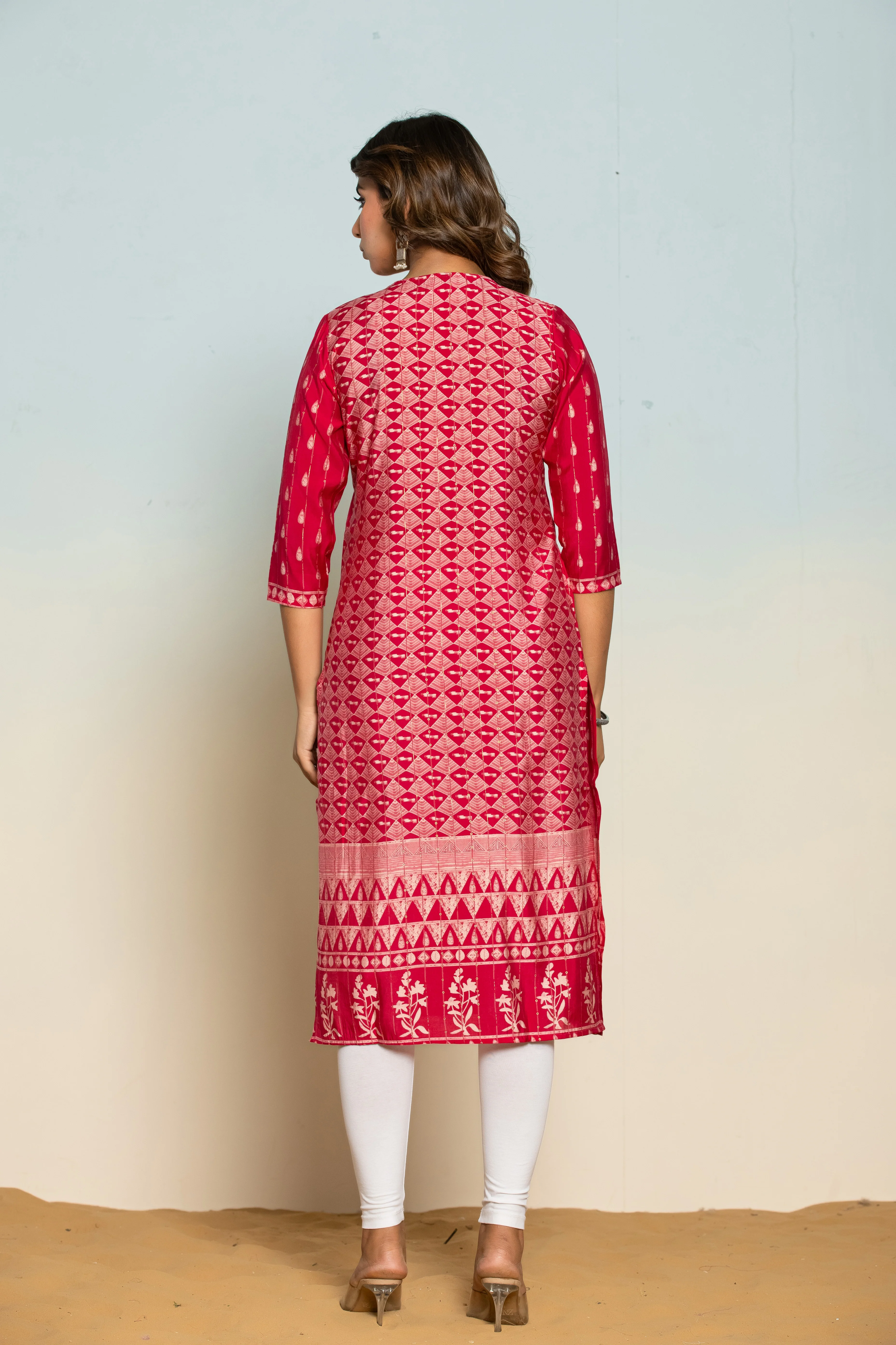 UMA CANDY PRINTED COTTON KURTI - Image 3