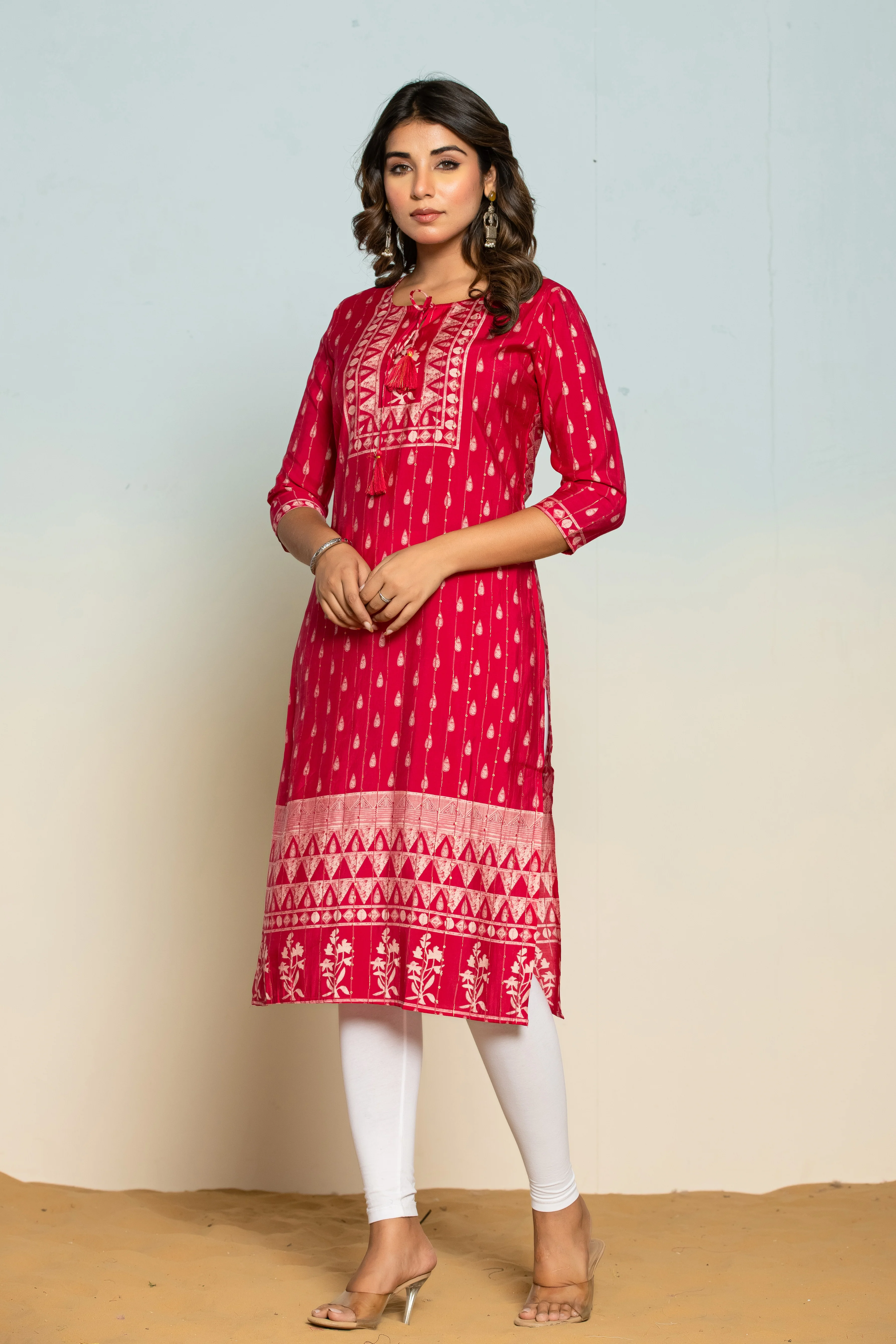 UMA CANDY PRINTED COTTON KURTI - Image 5