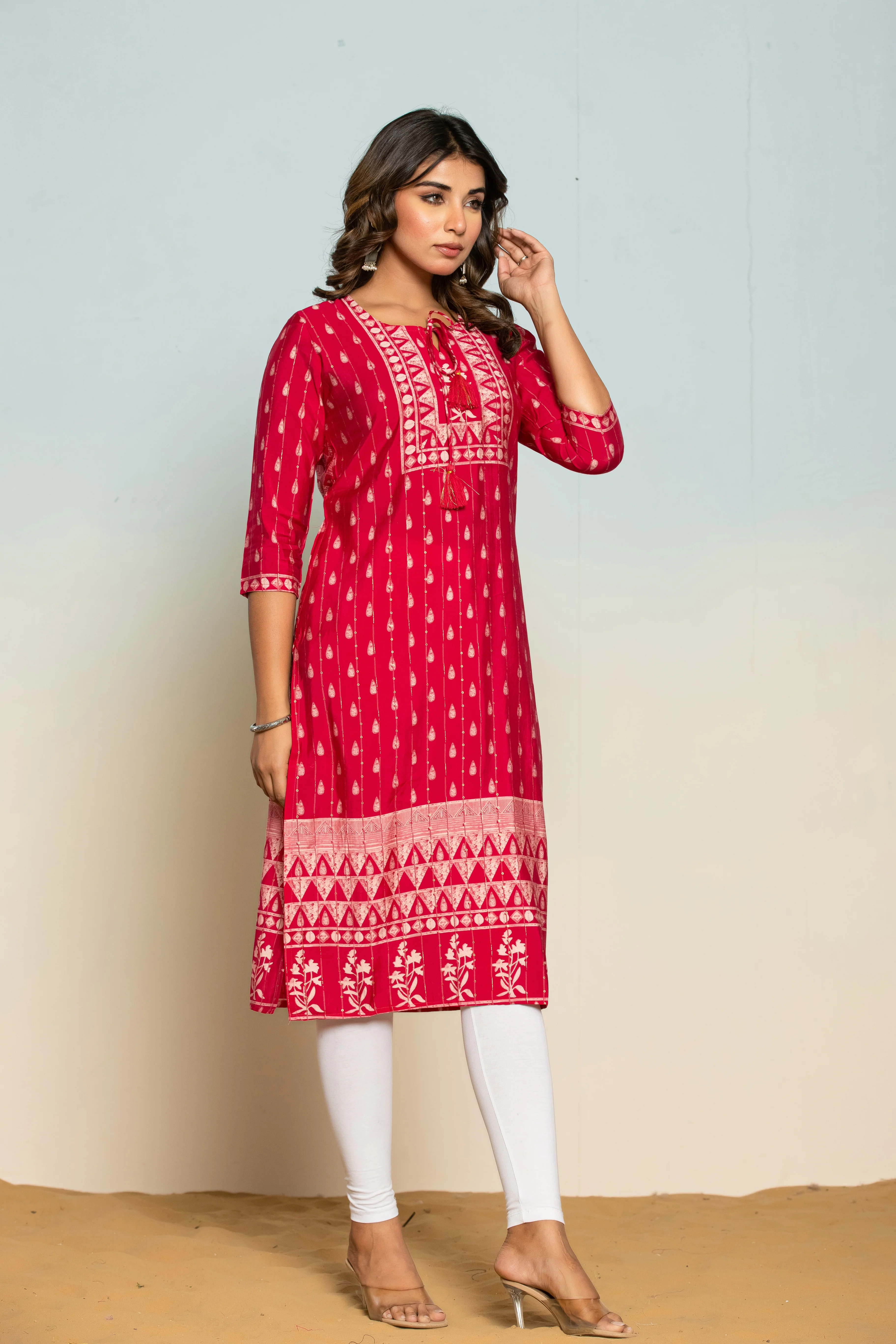 UMA CANDY PRINTED COTTON KURTI - Image 6