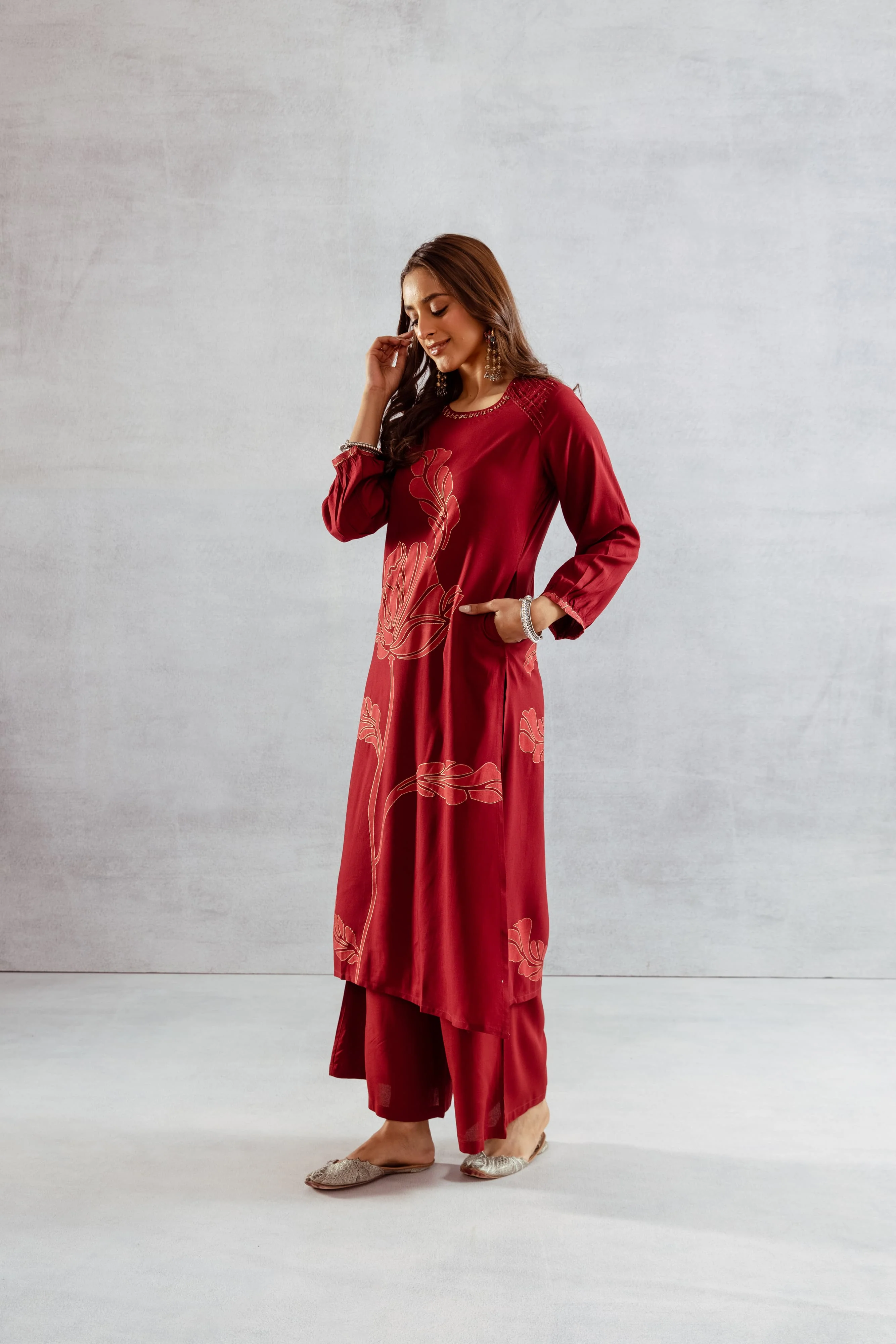 Bakul Ruby Printed Kurta Pant Set - Image 6