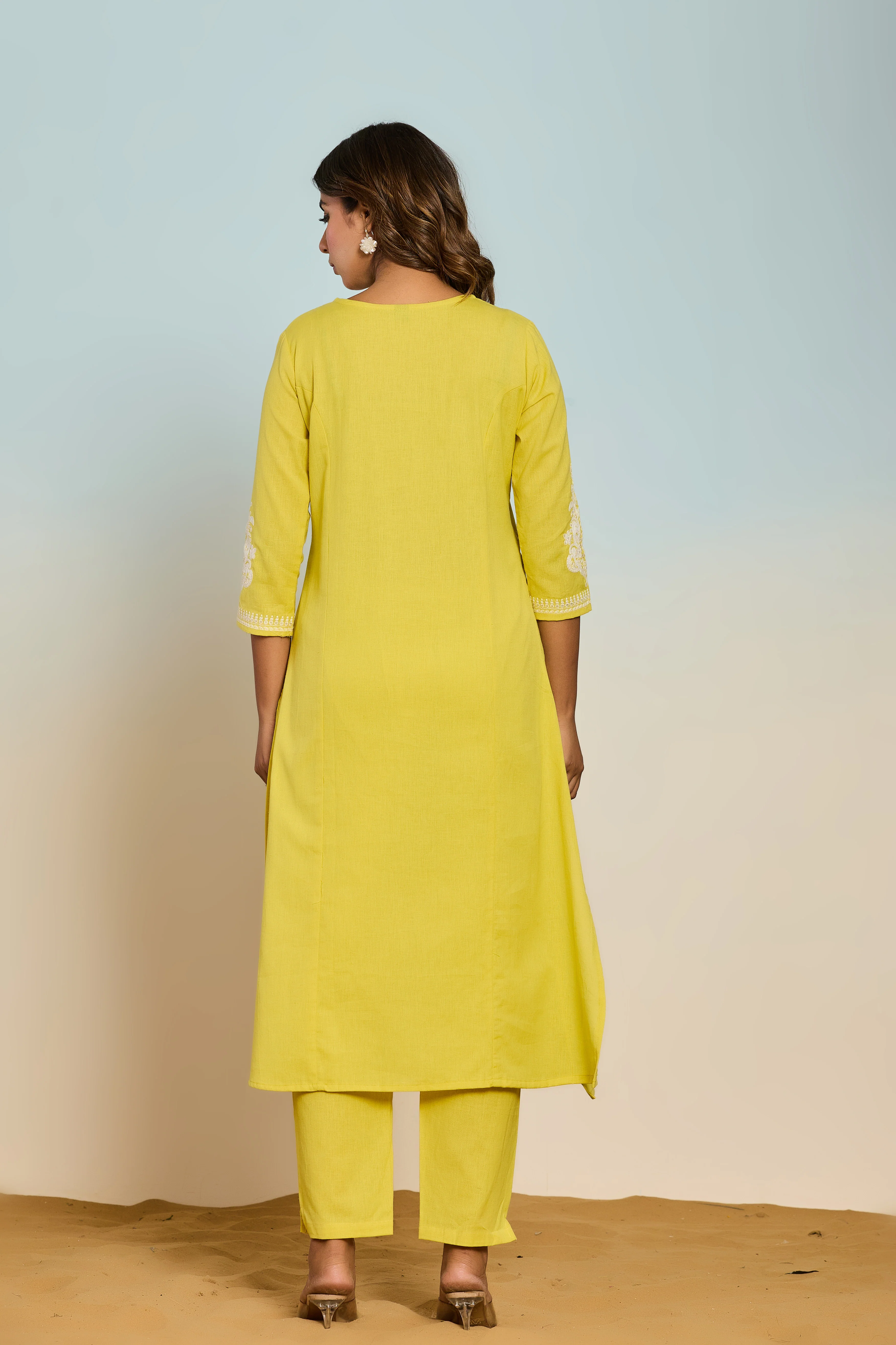 Rajhans parakeet Cotton Kurta pant set - Image 3
