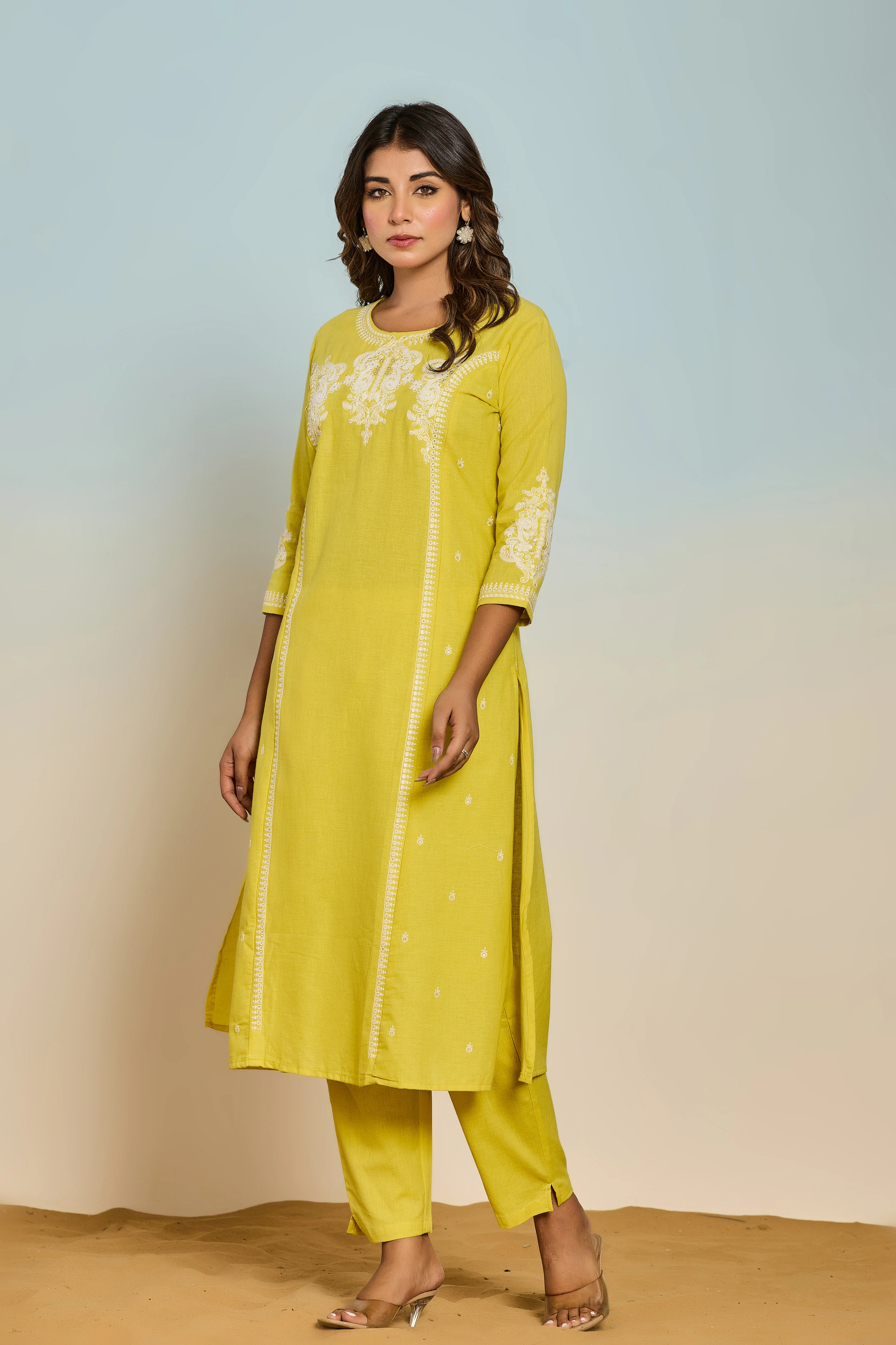 Rajhans parakeet Cotton Kurta pant set - Image 5