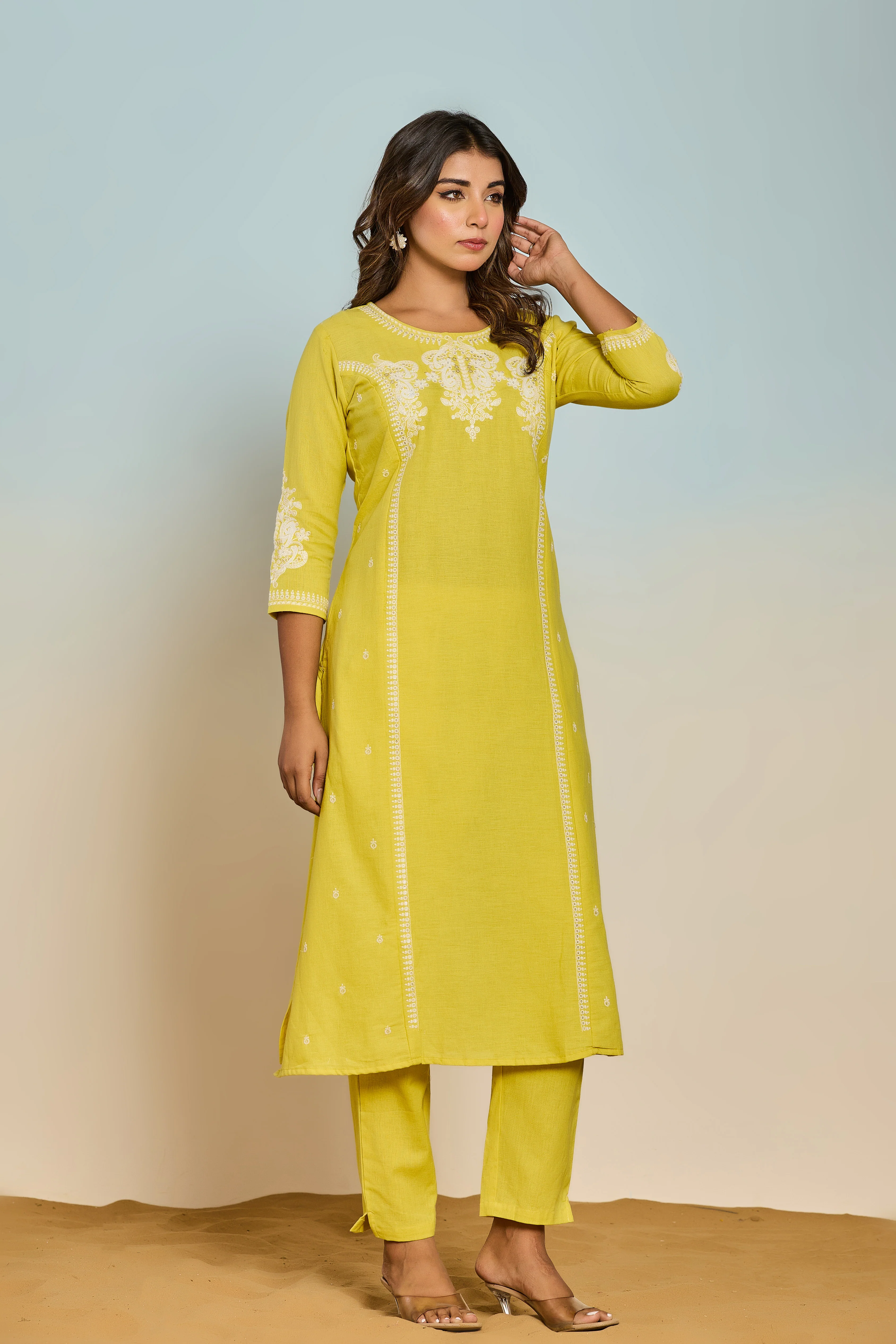 Rajhans parakeet Cotton Kurta pant set - Image 7