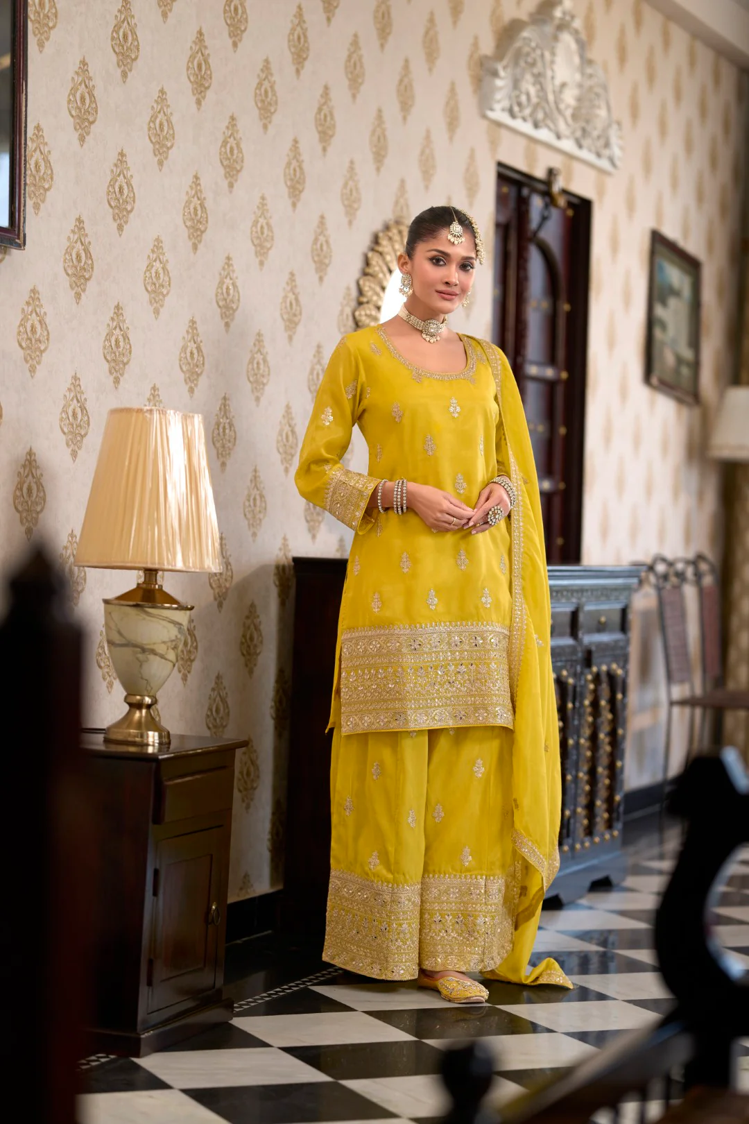 Ashtami Amber Full work heavy suit set - Image 3