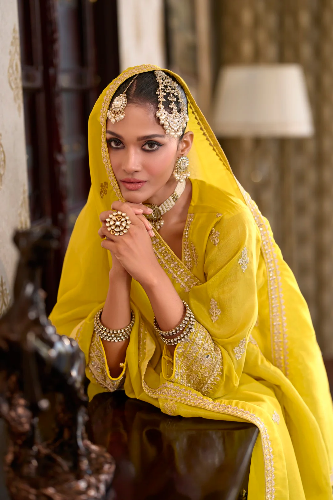 Ashtami Amber Full work heavy suit set - Image 5