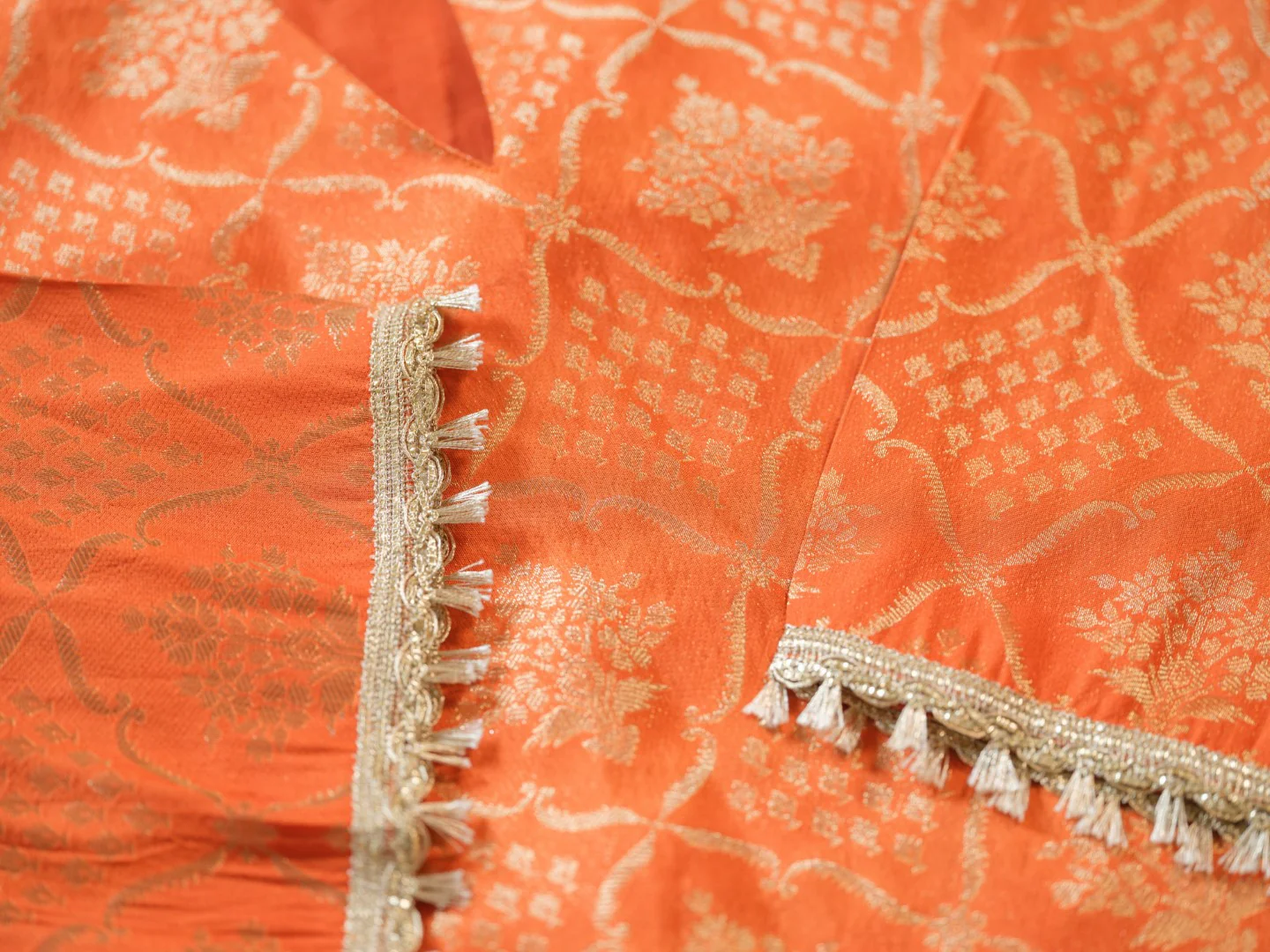 Palash Tangerine Jacquard Top Co-ord Set - Image 7
