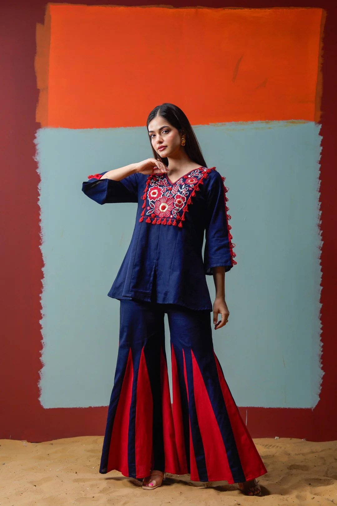 Tatva Azure Cotton Co-ord Set - Image 4