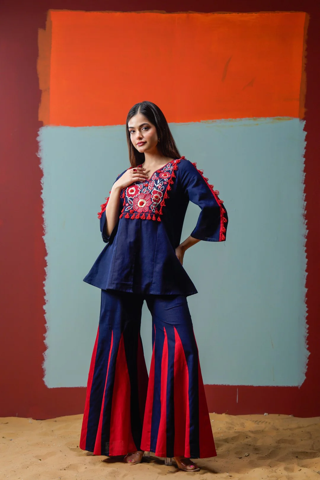Tatva Azure Cotton Co-ord Set - Image 6