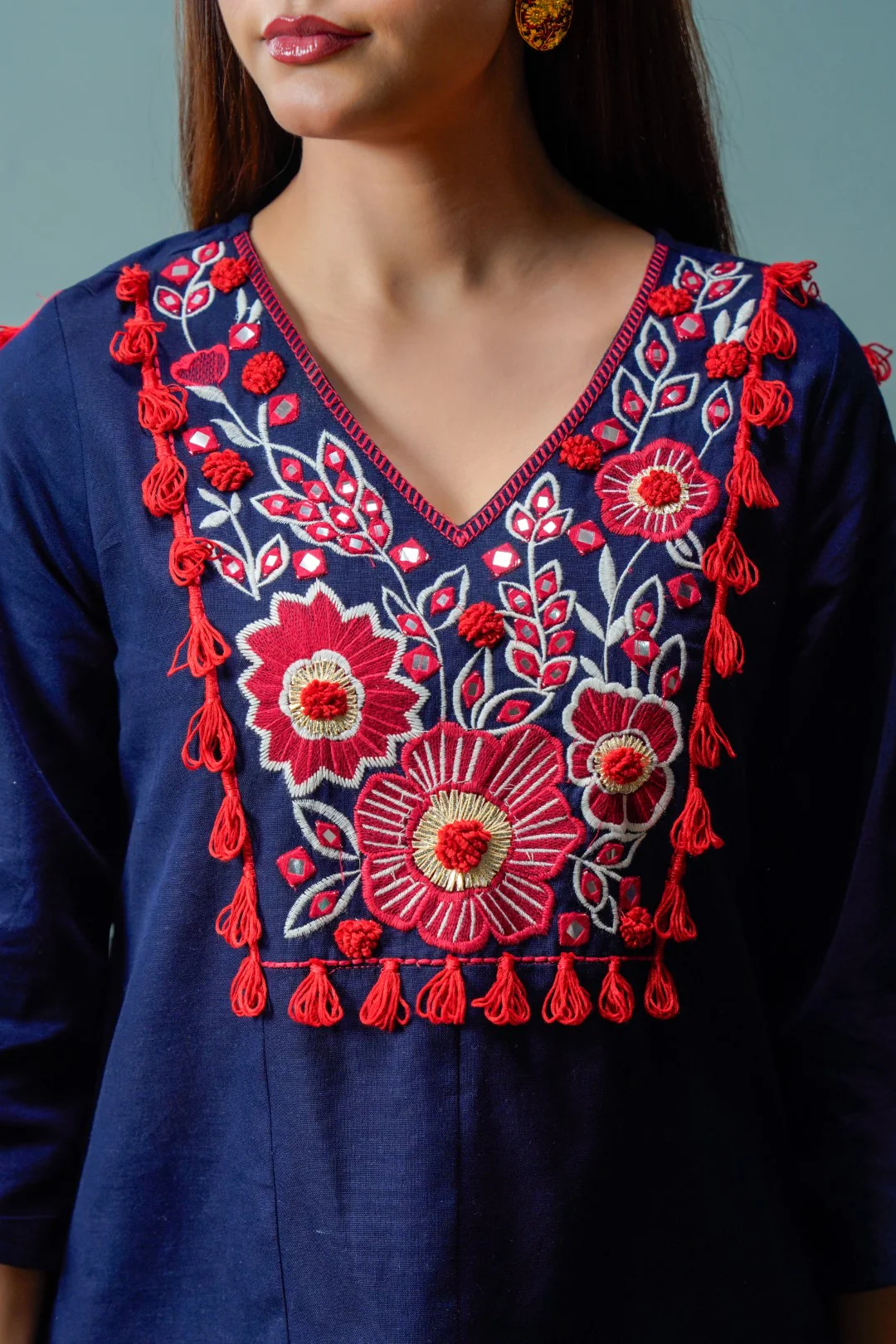 Tatva Azure Cotton Co-ord Set - Image 8