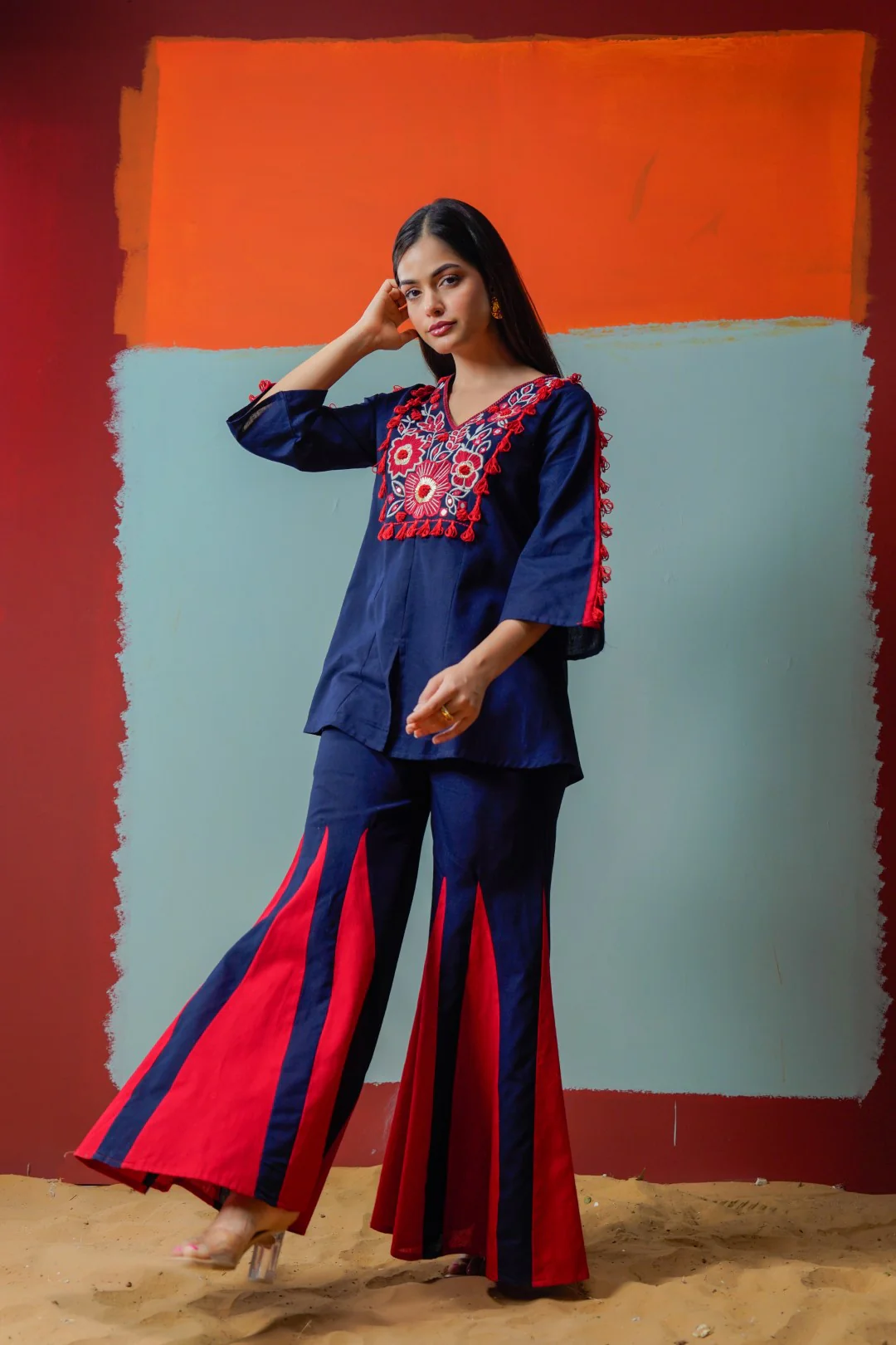 Tatva Azure Cotton Co-ord Set - Image 9