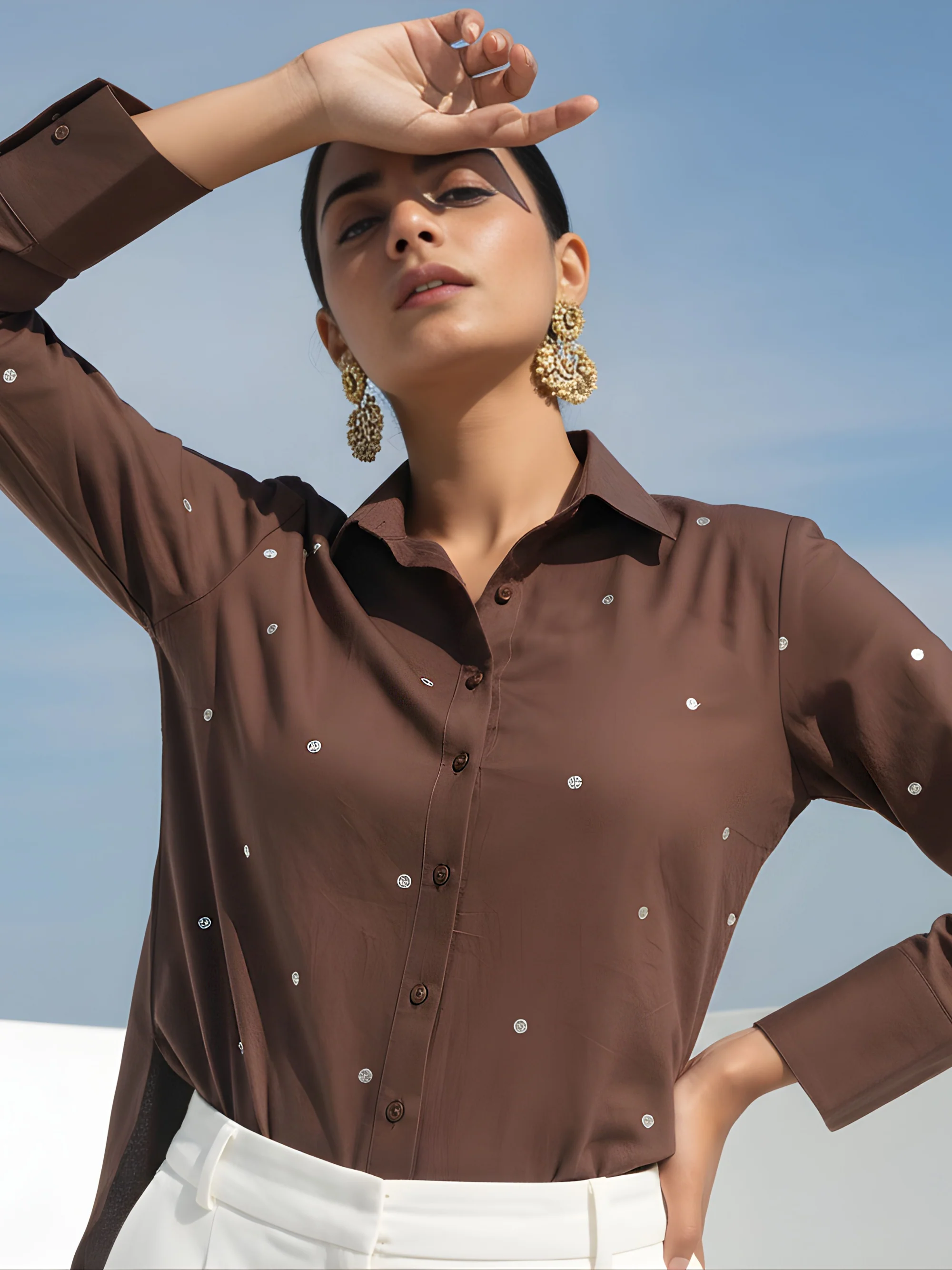 Ivanka Hazel Embrodiery Cotton Shirt - Image 5