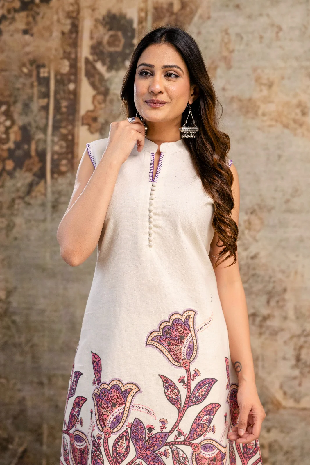Hardik Dewdrop Cotton Kurta pants set - Image 2