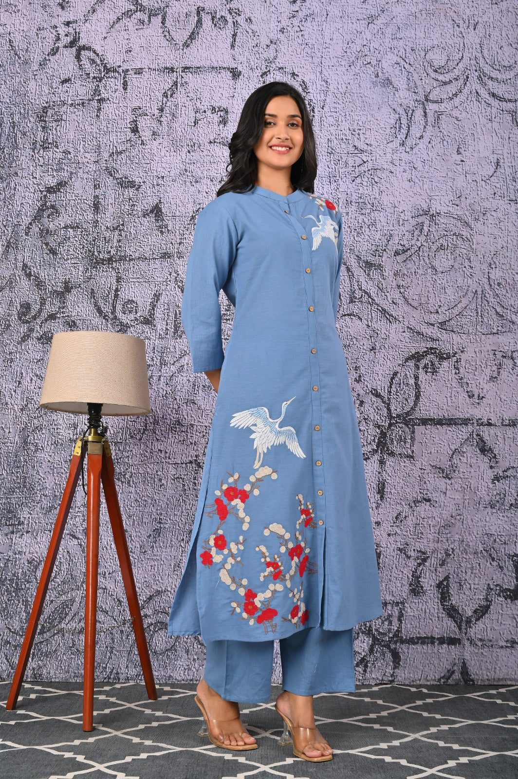 Rajhans Sky Embroidery Kurta Pant Set - Image 5