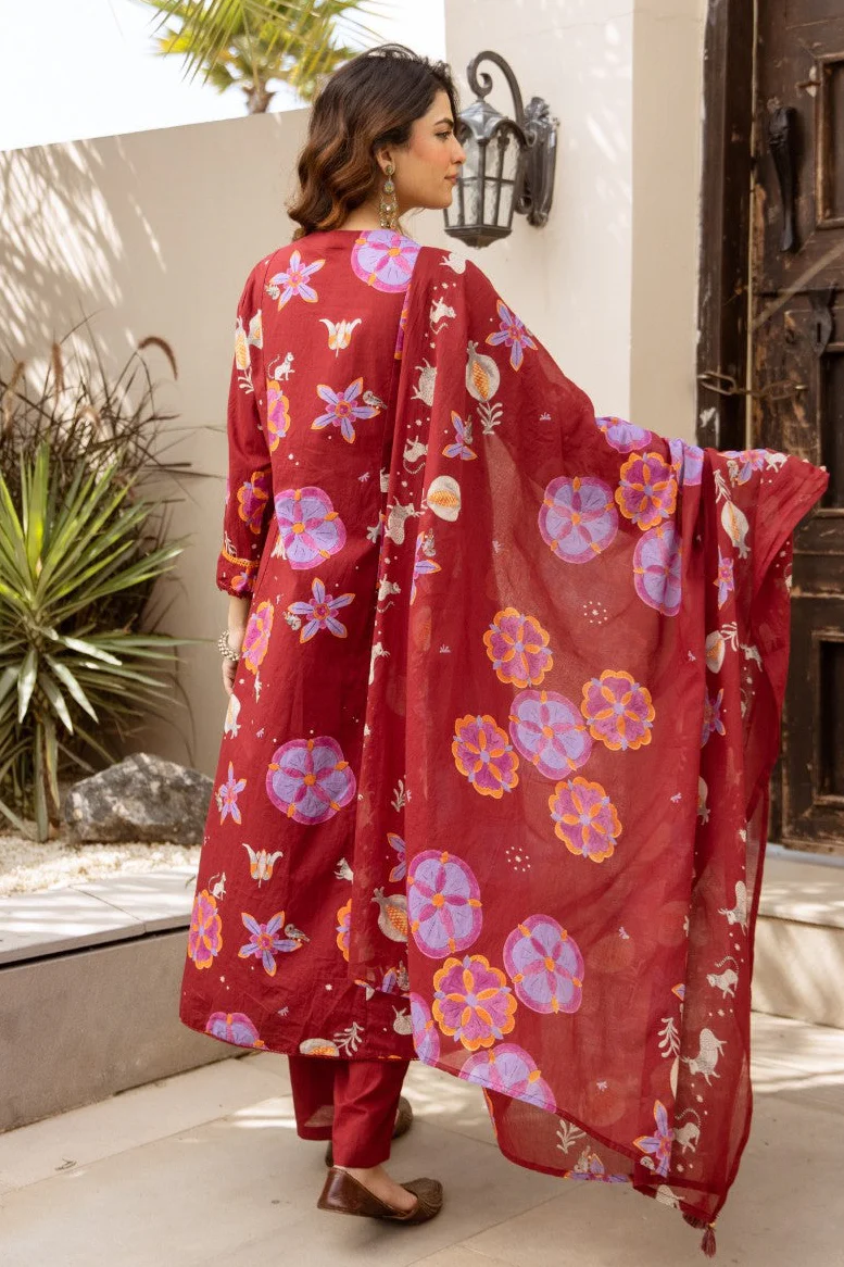 Karen barn printed cotton suit set - Image 3