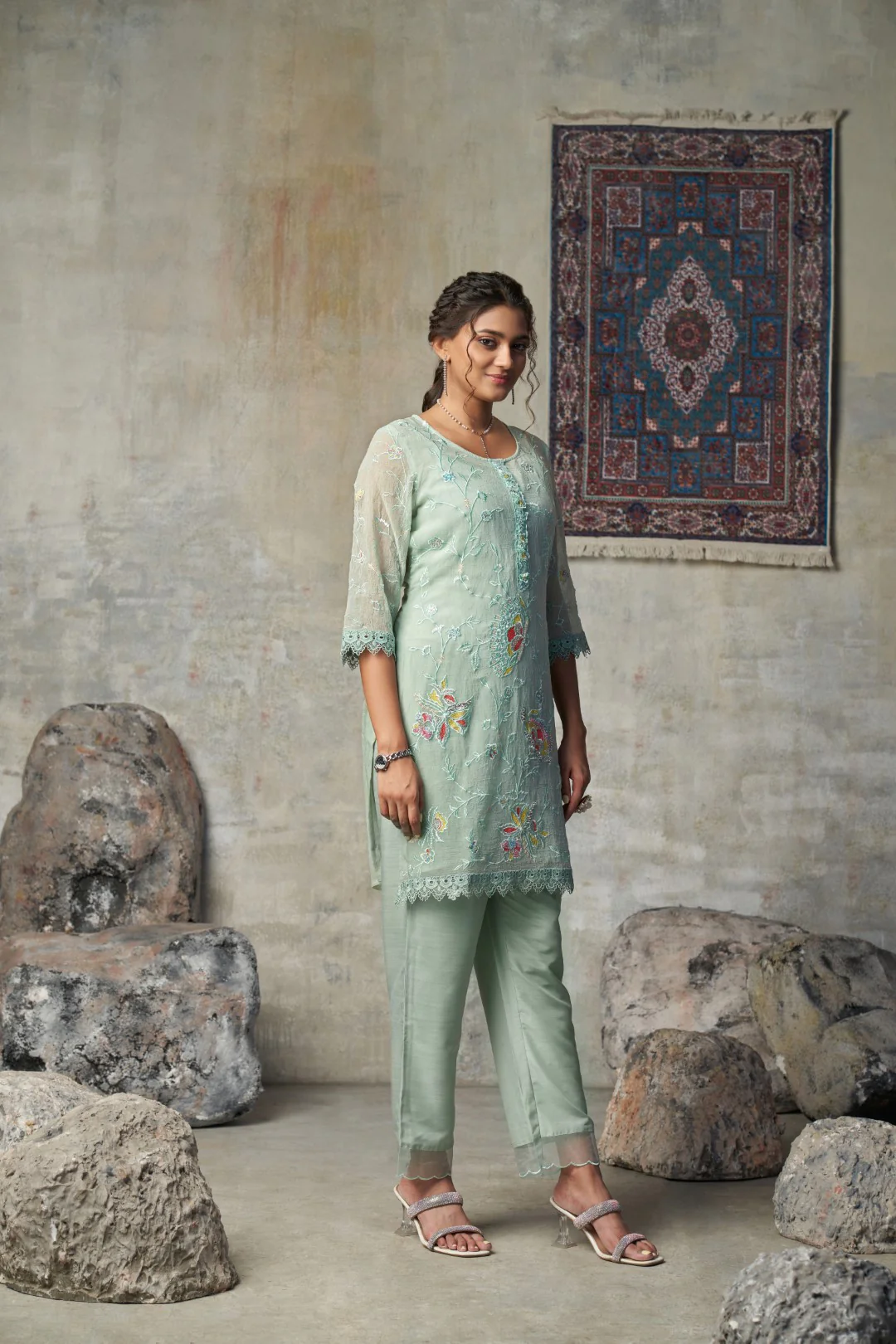 Anumeha moss full work co-ord set - Image 10