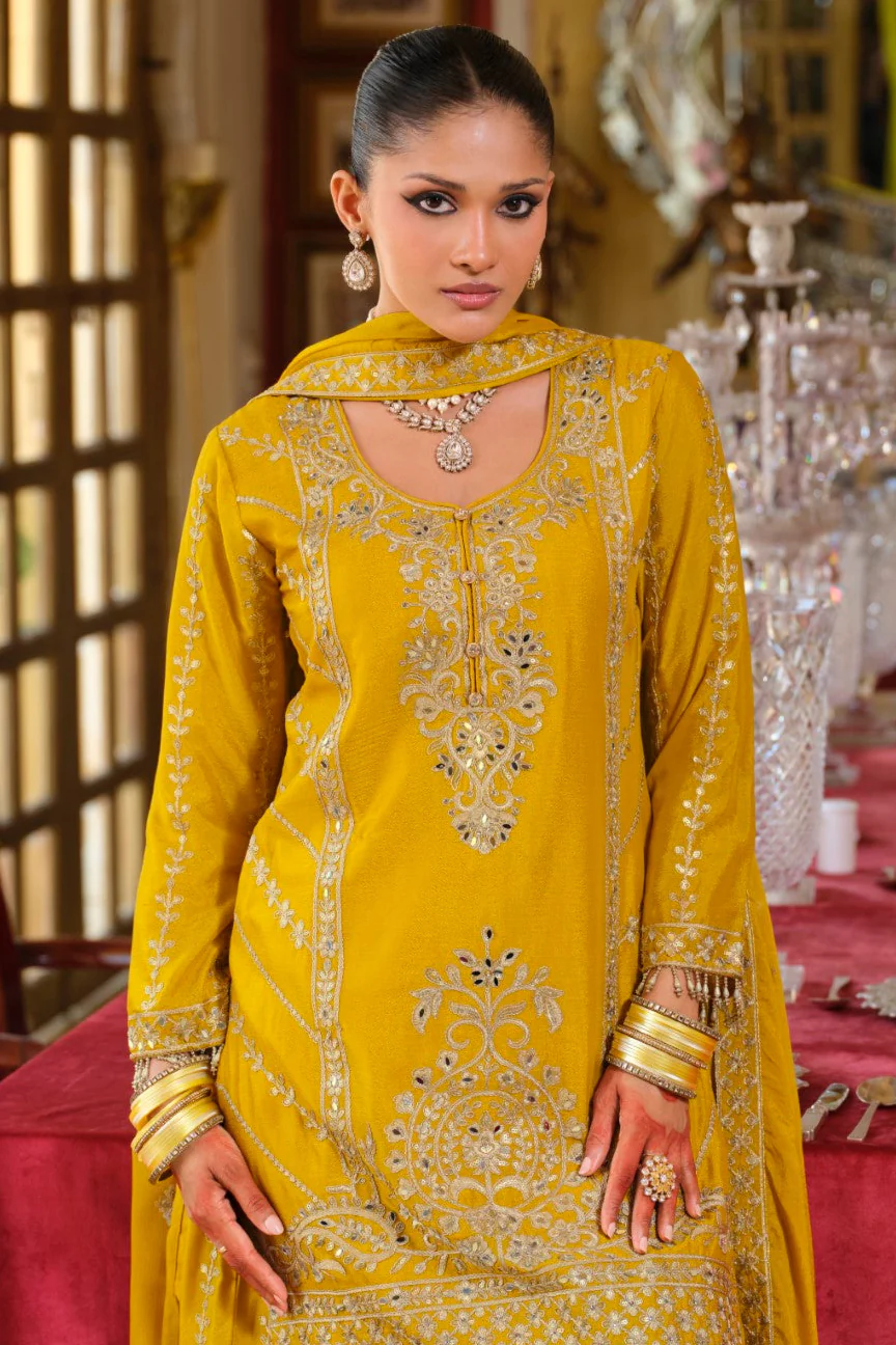 Sambhav amber full work suit set - Image 2