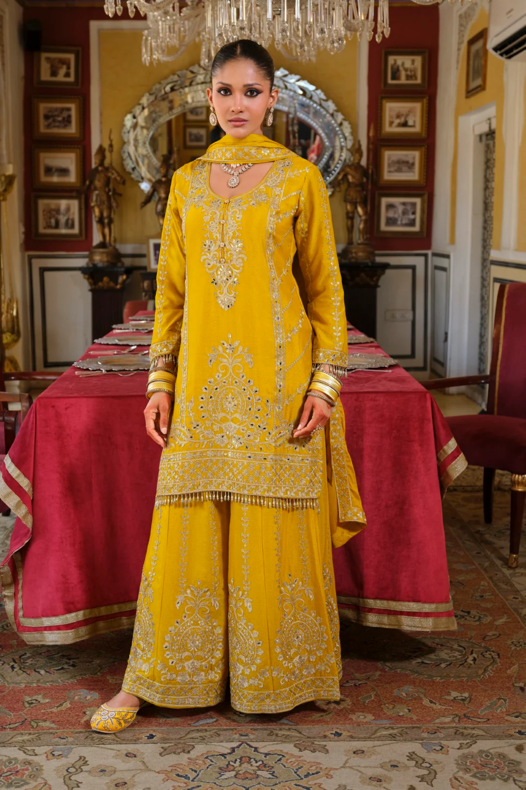 Sambhav amber full work suit set - Image 4