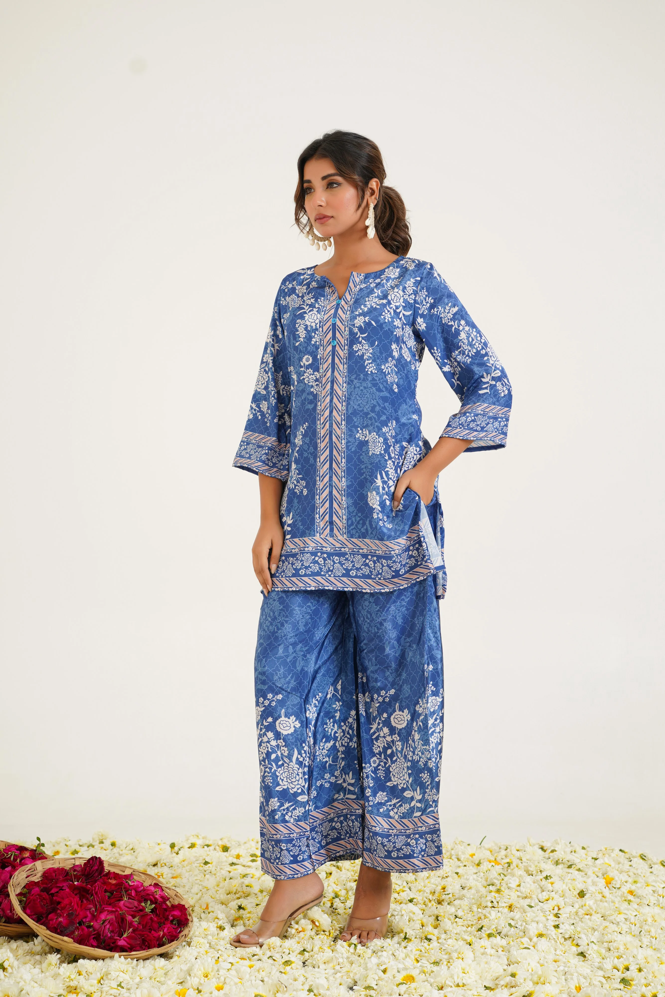 Rabha Azure Printed Co-ord Set - Image 3