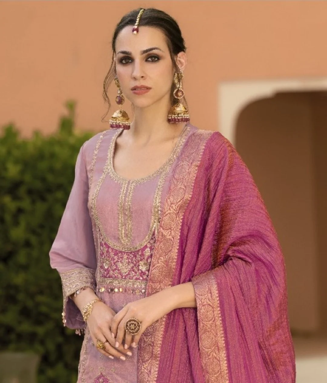 sarovar rose full work suit set - Image 2