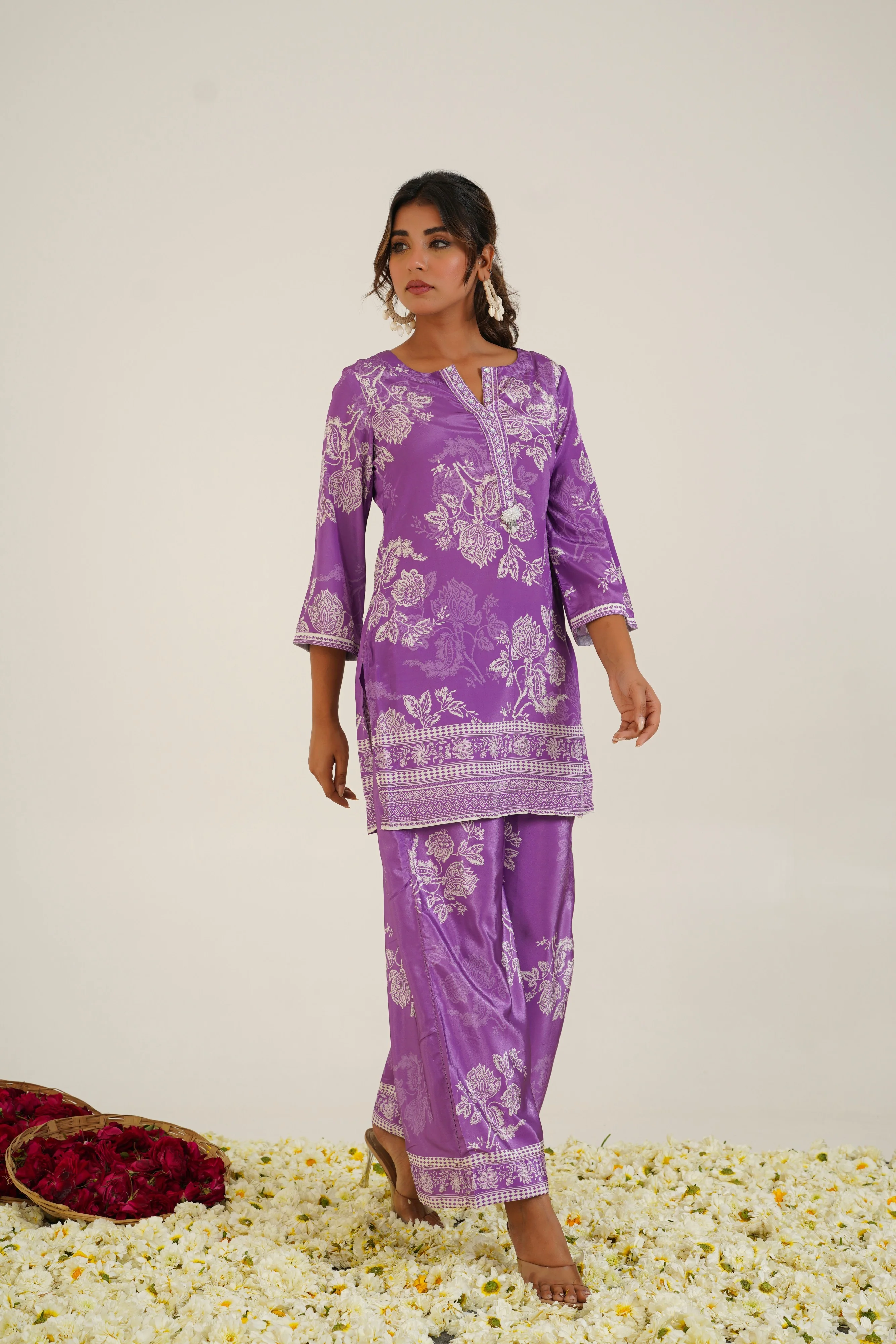 Trinity Lavender Muslin Co-ord Set - Image 3