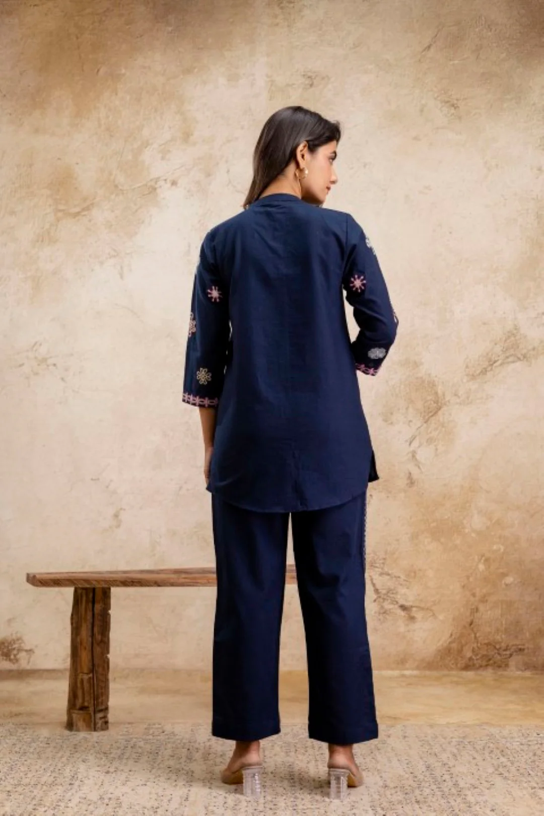 Pawan Trypan Embroidery Cotton Co-ord Set - Image 3