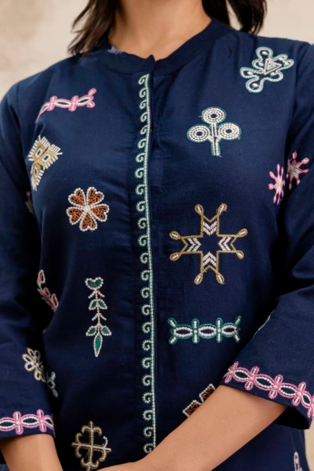 Pawan Trypan Embroidery Cotton Co-ord Set - Image 6