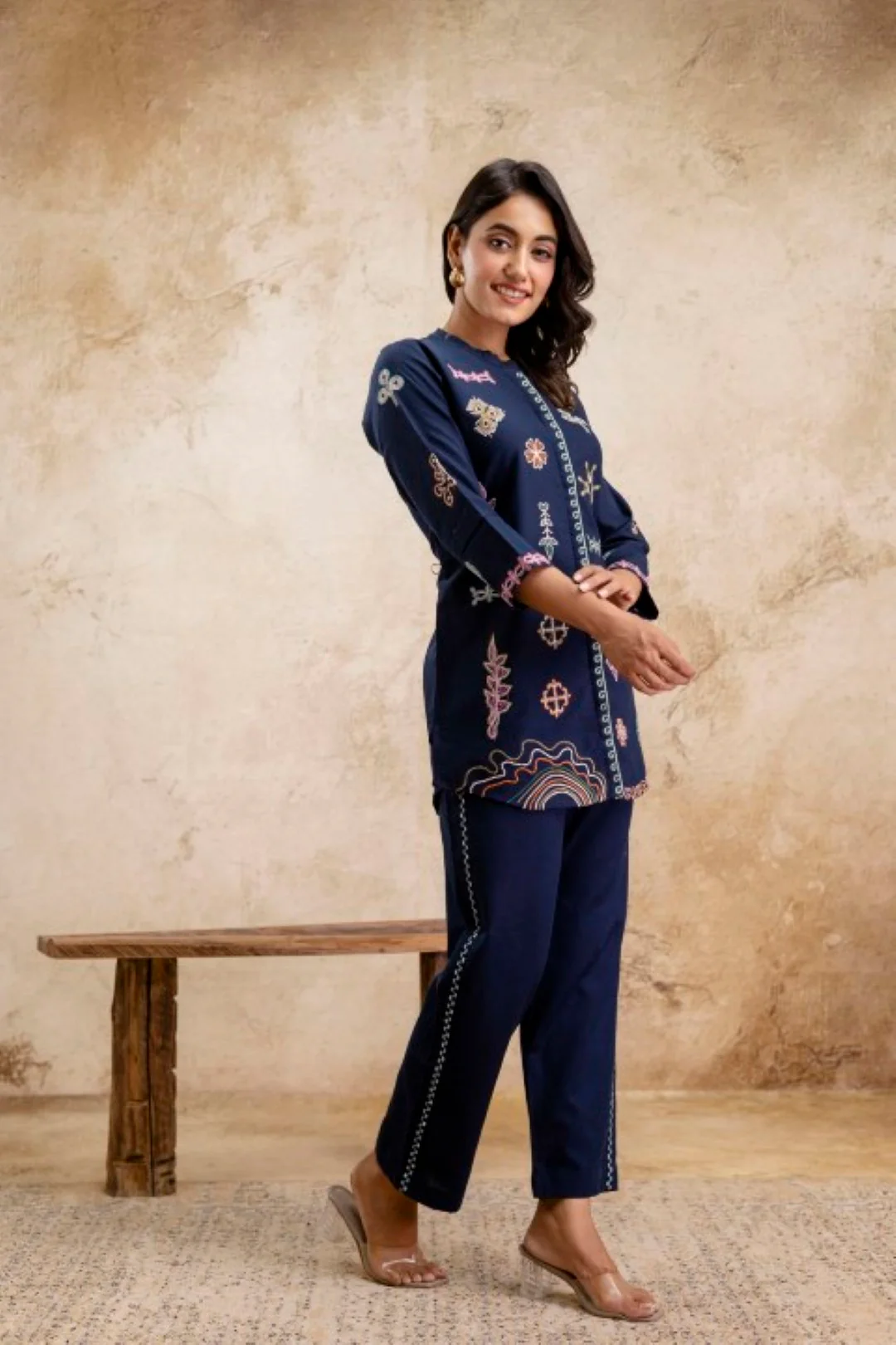 Pawan Trypan Embroidery Cotton Co-ord Set - Image 7