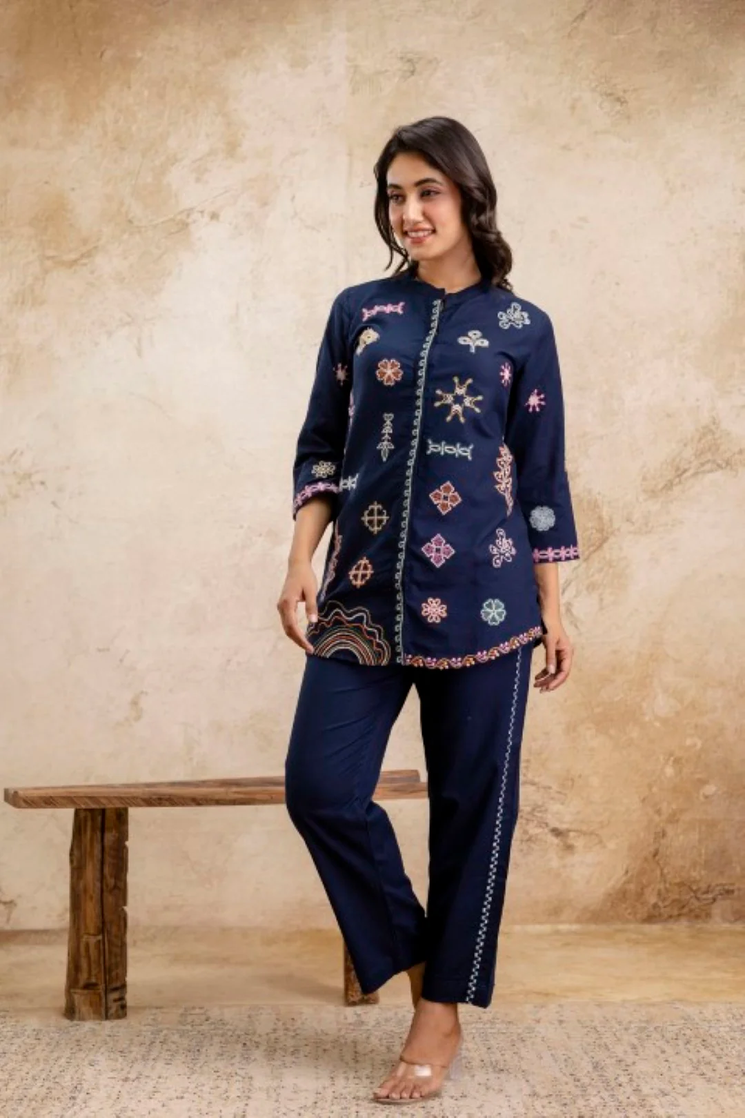 Pawan Trypan Embroidery Cotton Co-ord Set - Image 8