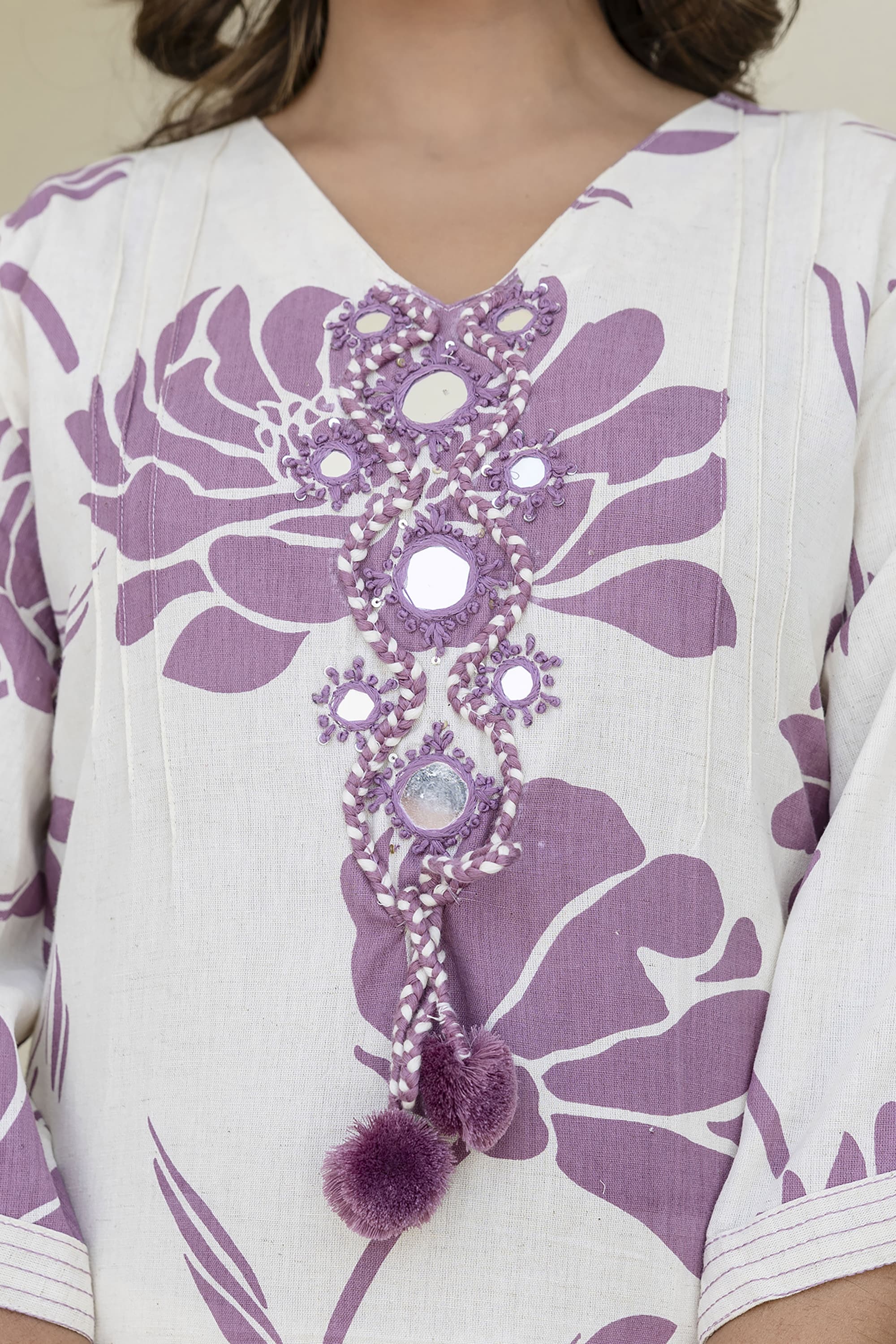 Samiha Orchid Cotton Co-ord Set - Image 3