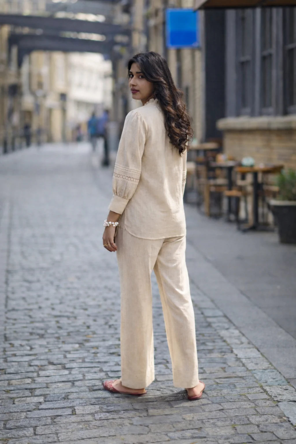 Wespret Pebble embroidery cotton co-ord set - Image 16