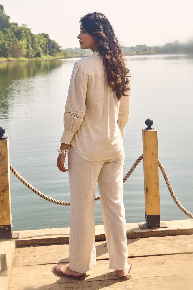 Wespret Pebble embroidery cotton co-ord set - Image 3