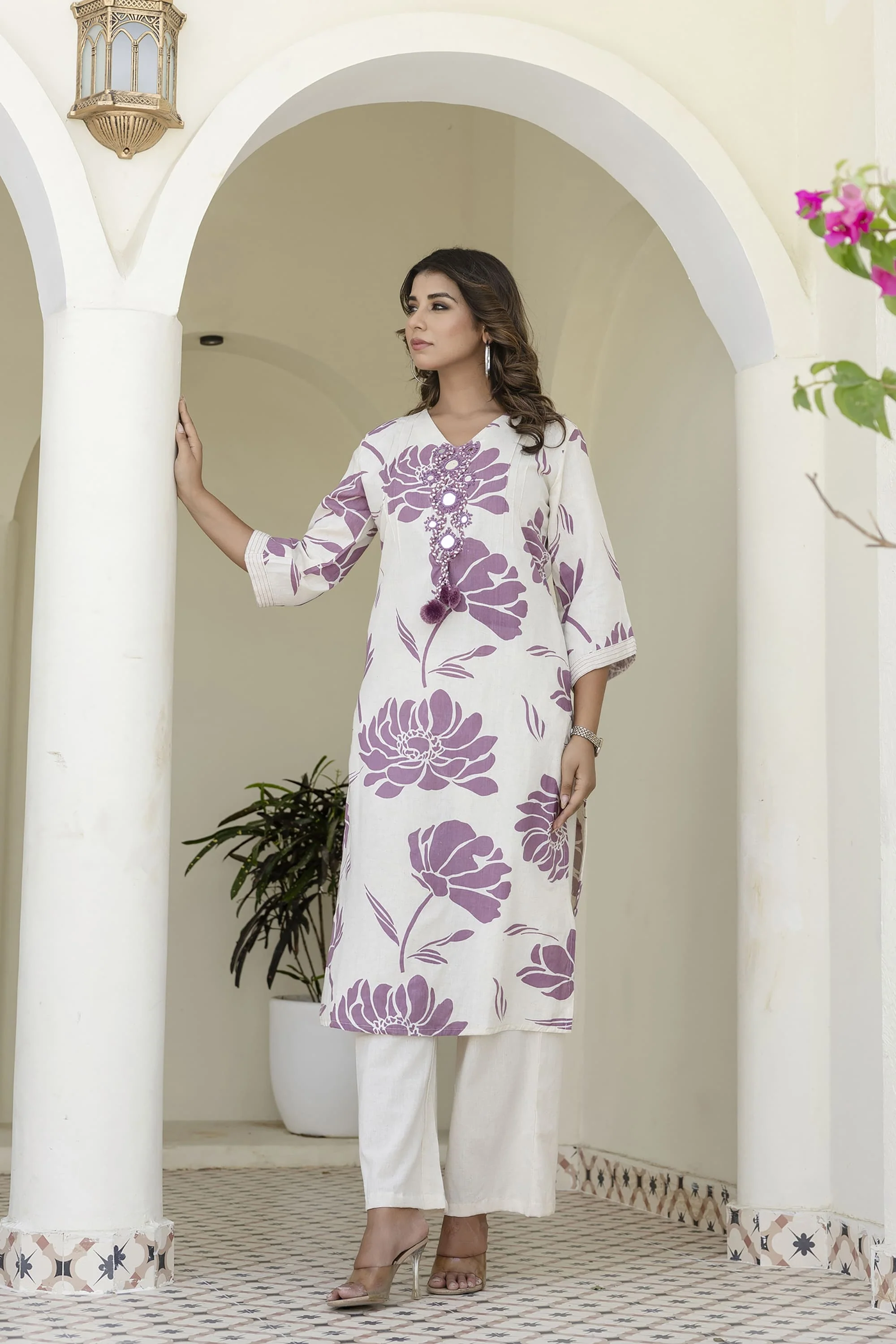 Samiha Orchid Cotton Co-ord Set - Image 7