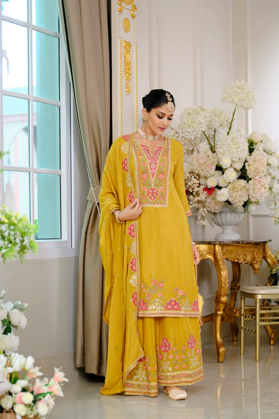 Suryamookhi amber Embroidery Gharara Suit Set - Image 7