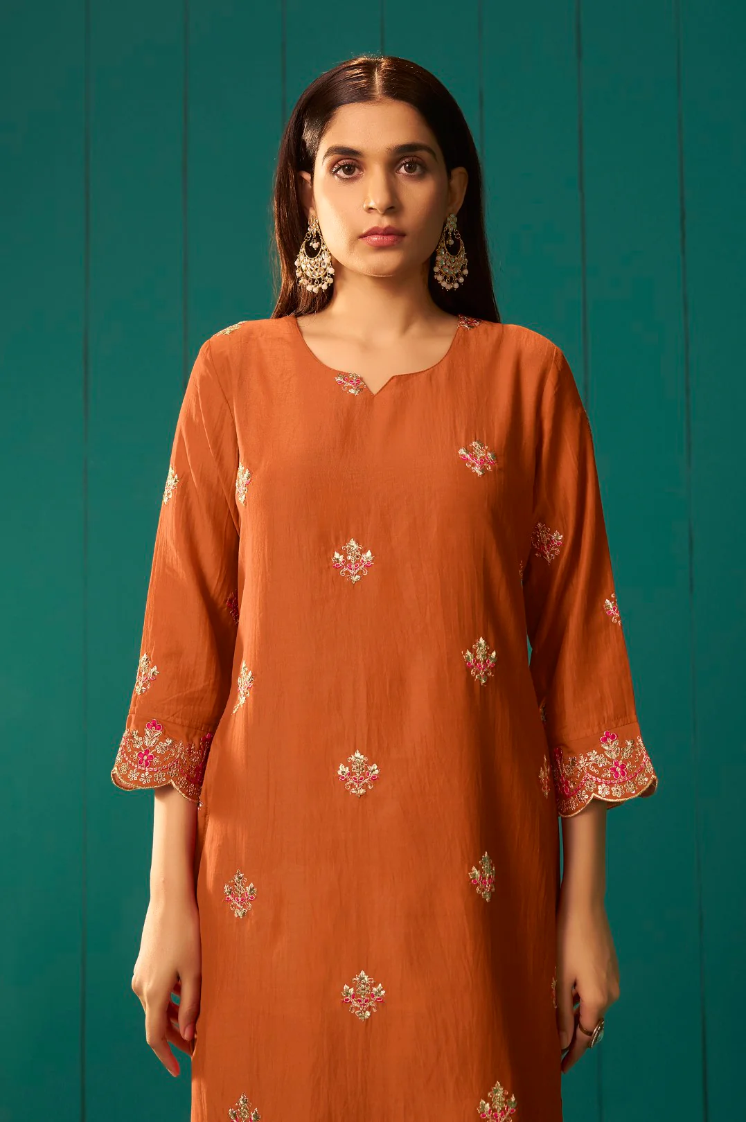 Trisha Saffron work Suit set - Image 2
